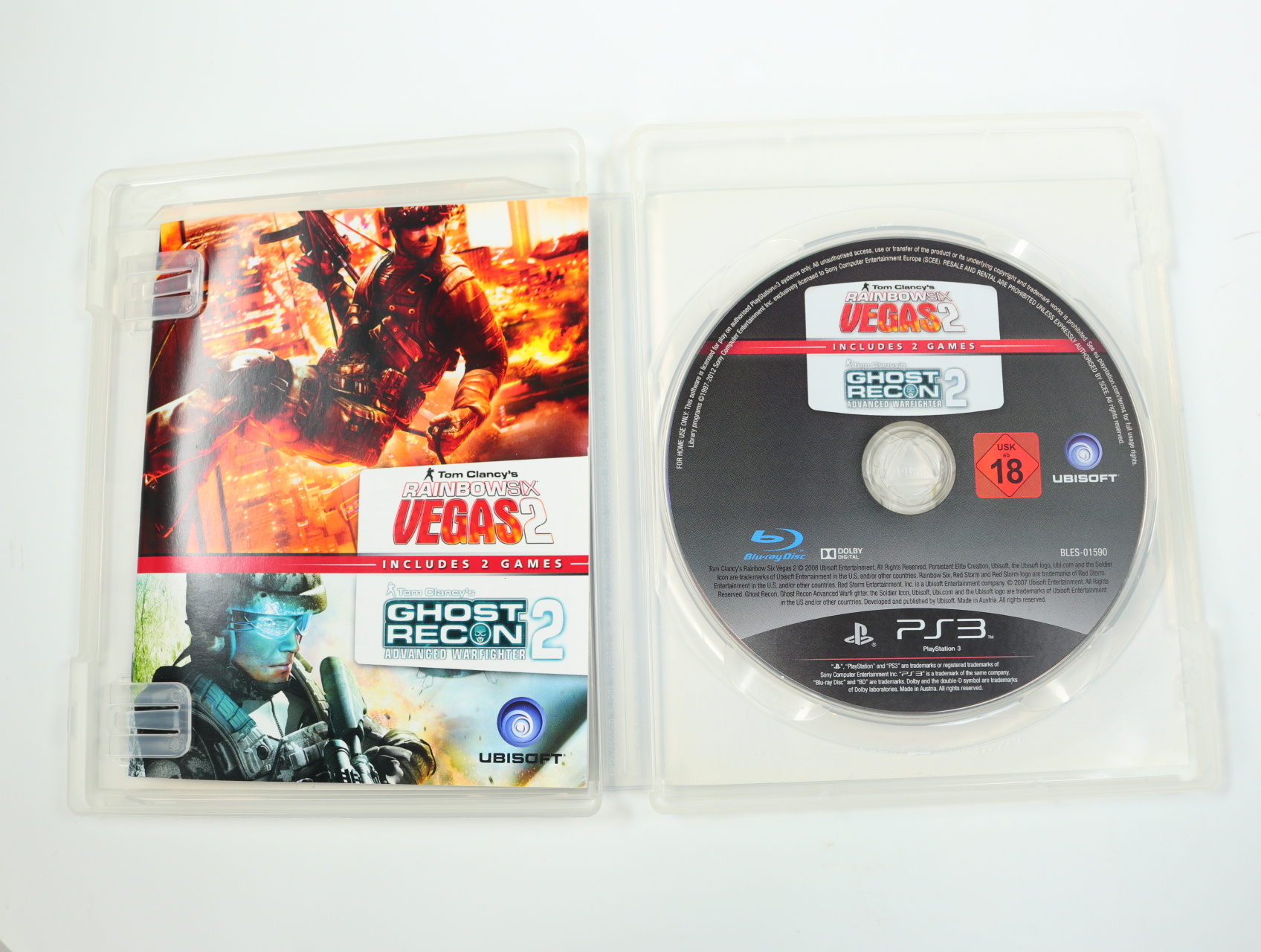 PlayStation 3 - Tom Clancy's Rainbow Six: Vegas 2 & Ghost Recon: Advanced Warfighter 2 - productfoto 3