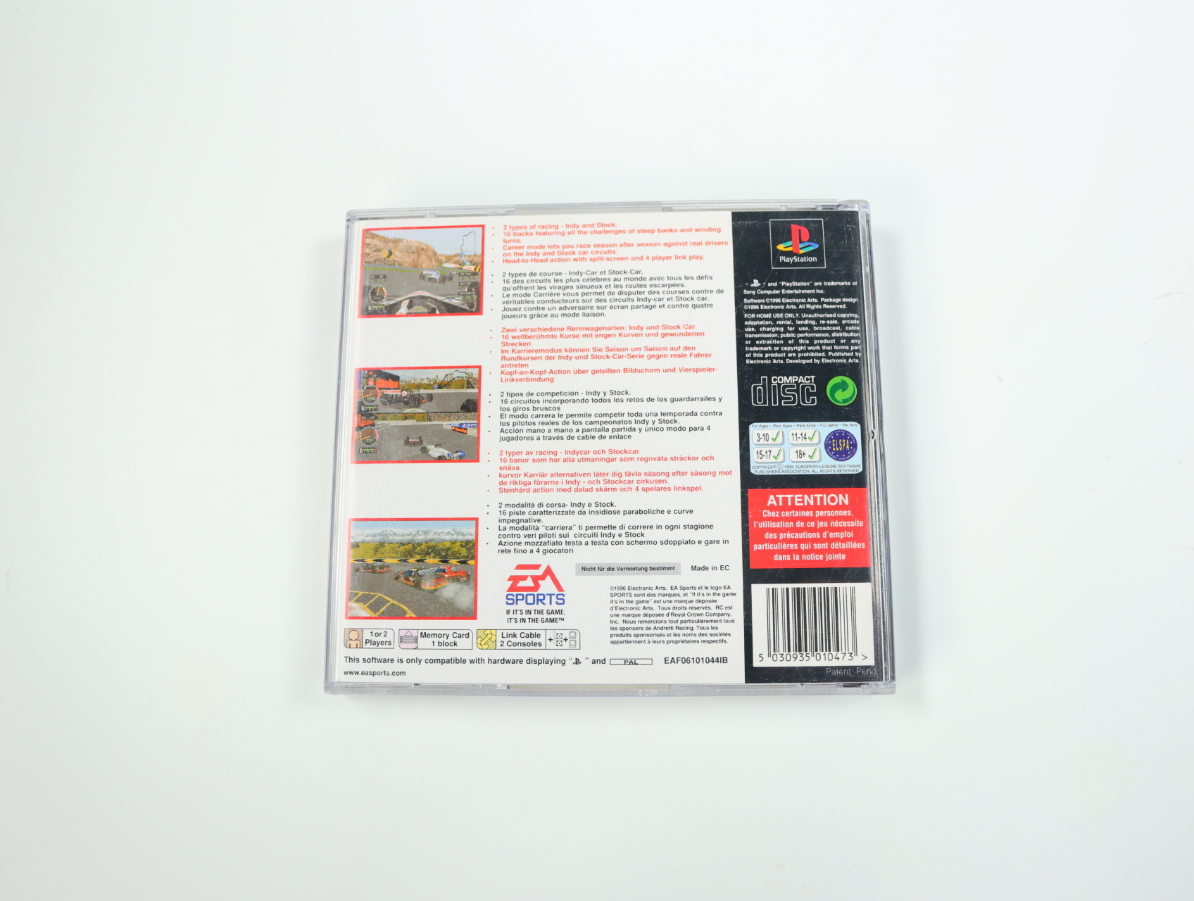 PlayStation 1 - Andretti Racing - productfoto 2