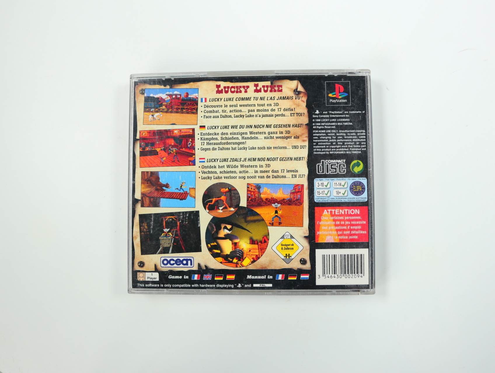 PlayStation 1 - Lucky Luke - productfoto 2