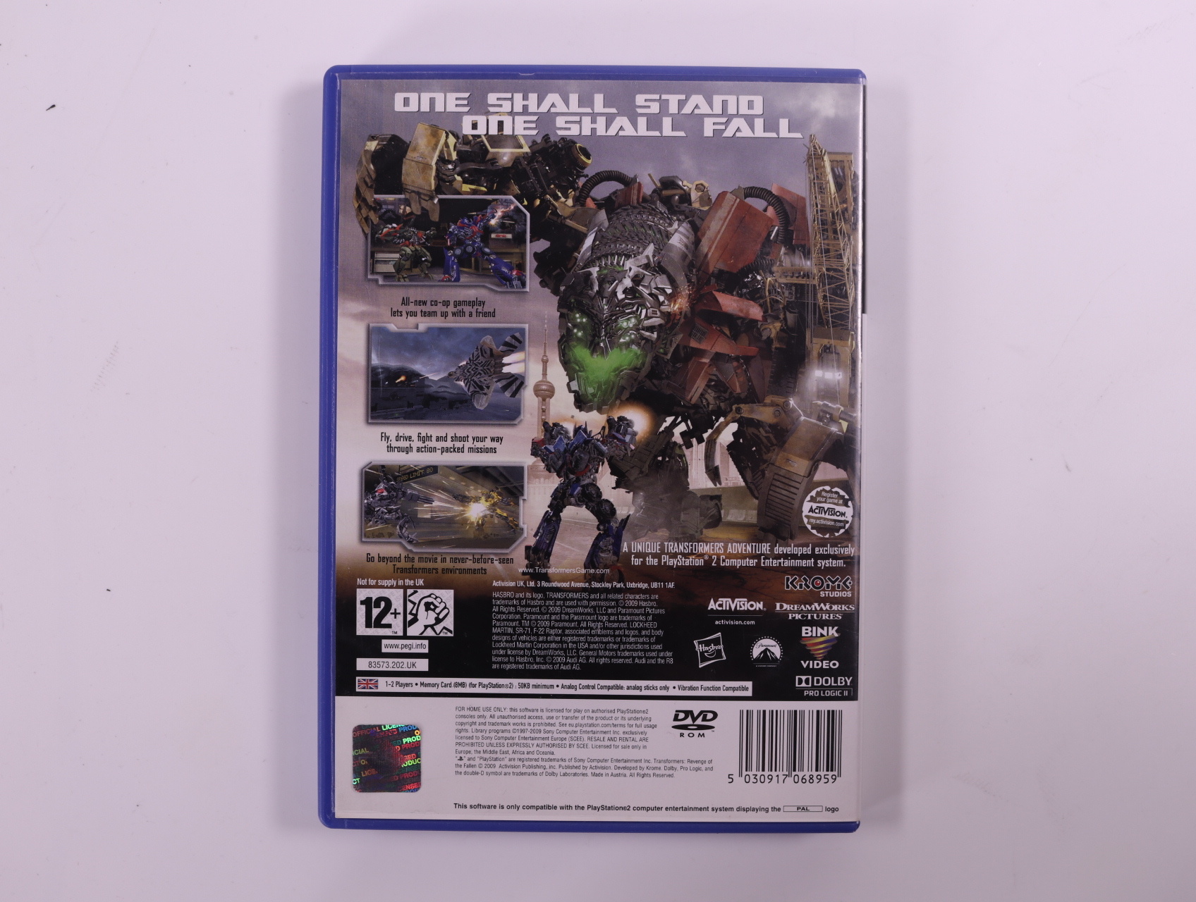 PlayStation 2 - Transformers: Revenge of the Fallen [No Manual] - productfoto 2