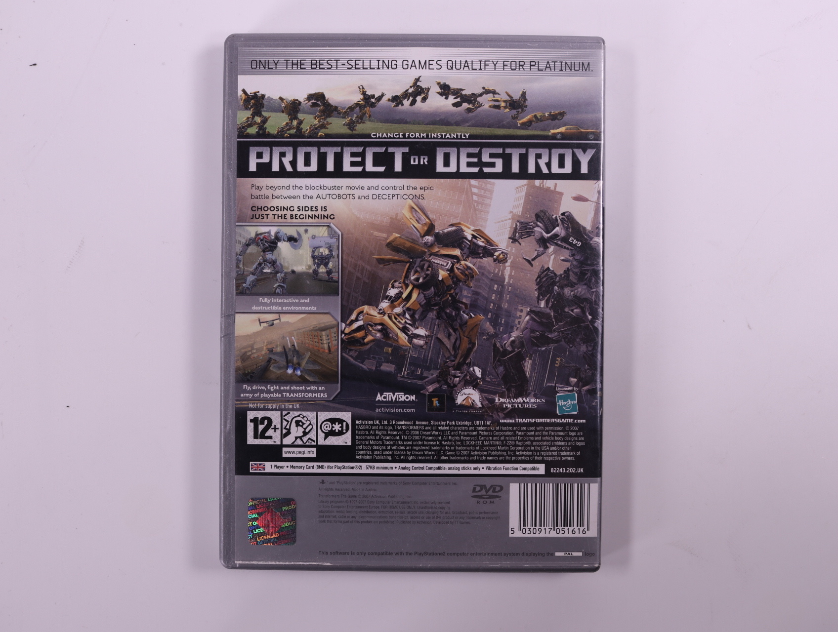 PlayStation 2 - Transformers: The Game [Platinum Hits] - productfoto 2