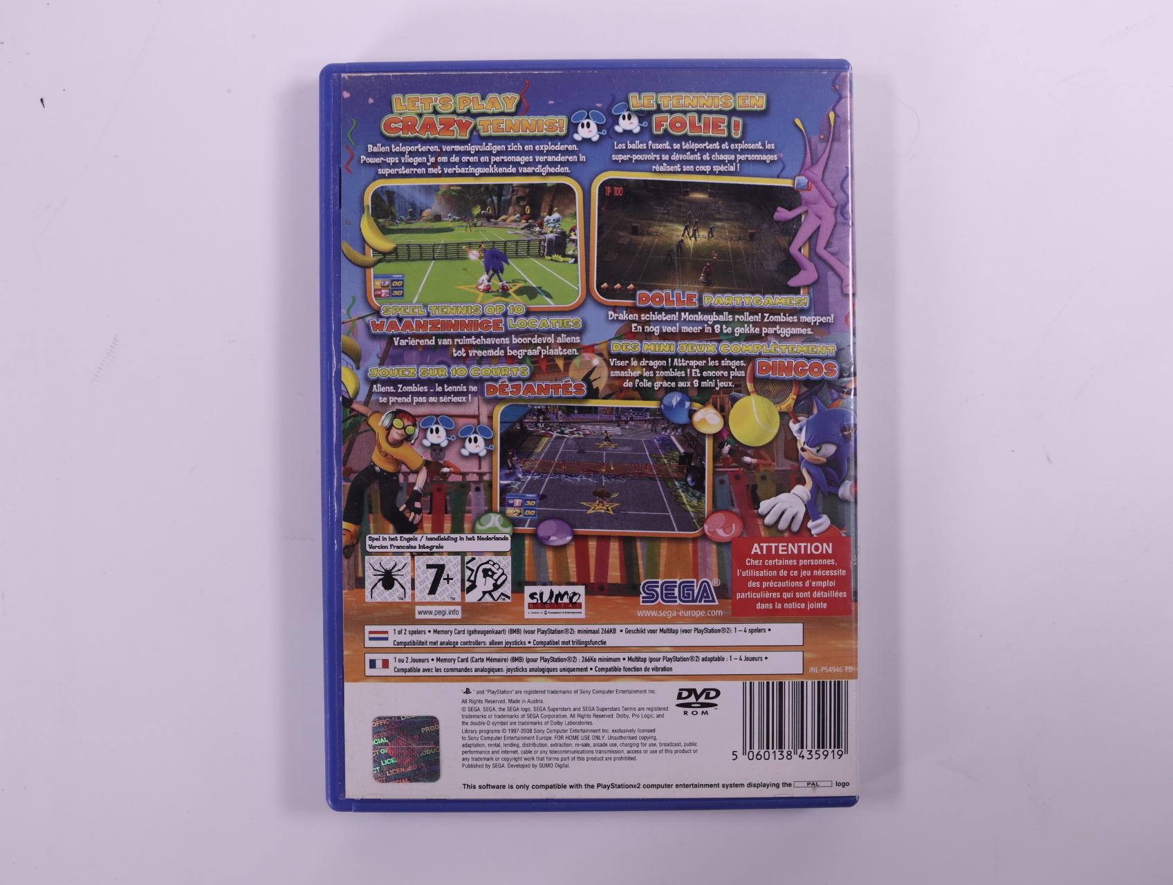 PlayStation 2 - Sega Superstars Tennis [No Manual] - productfoto 2