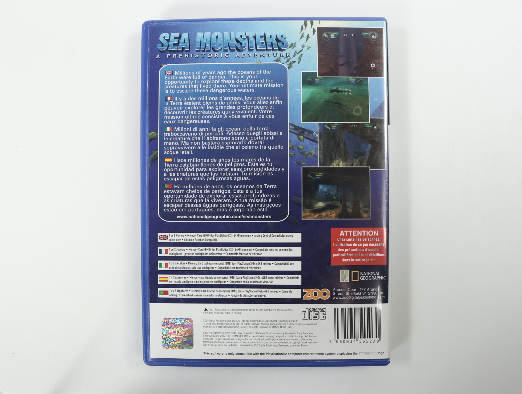PlayStation 2 - Sea Monsters: A Prehistoric Adventure - Atomic Planet Entertainment Limited - productfoto 2