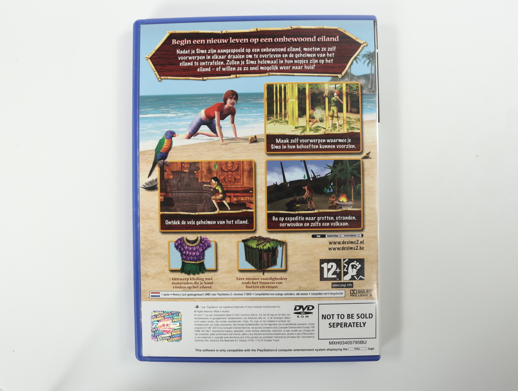 PlayStation 2 - The Sims 2: Castaway - EA Redwood Shores - productfoto 2