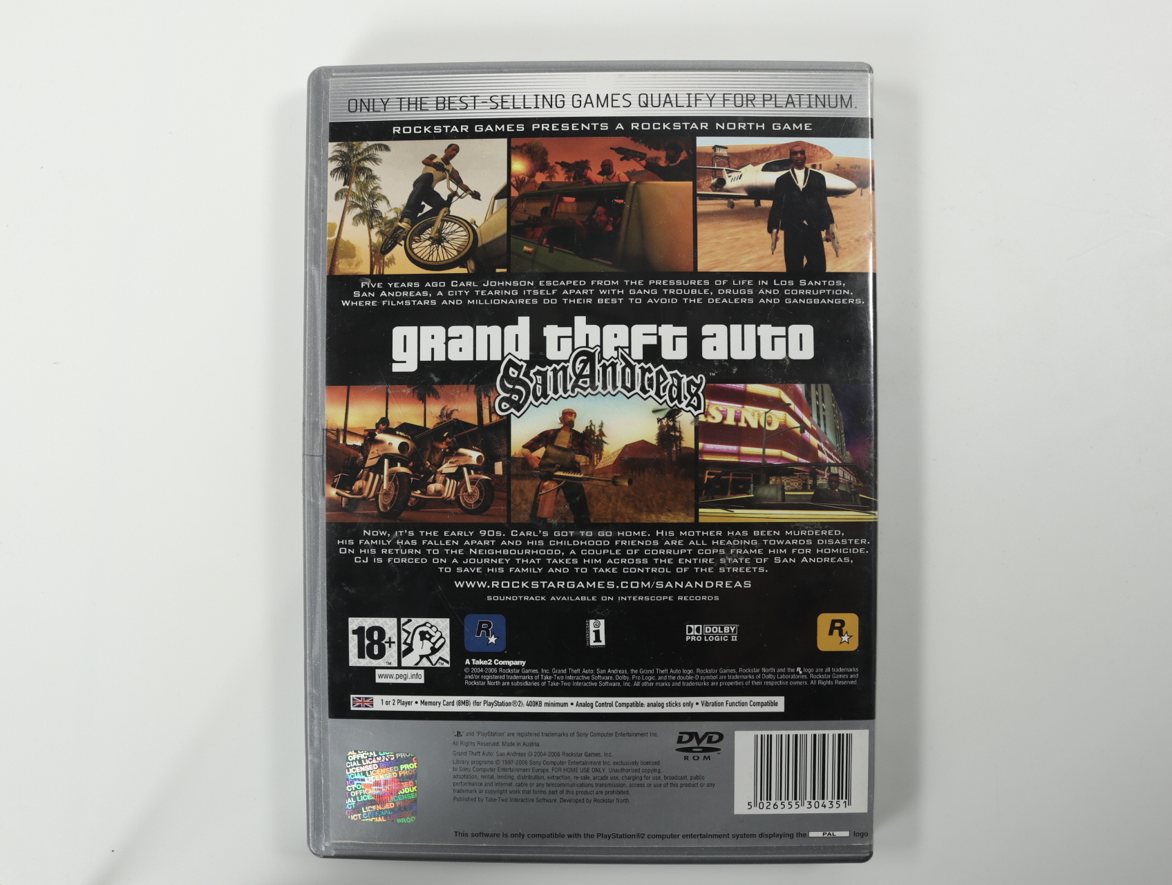 PlayStation 2 - Grand Theft Auto: San Andreas [Platinum Hits] - productfoto 2