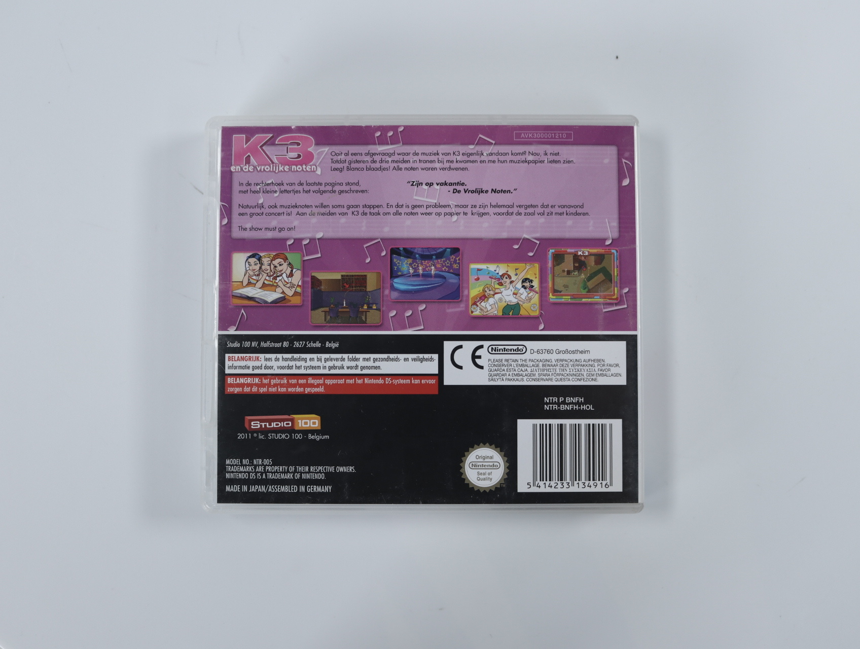Nintendo DS - K3 en de Vrolijke Noten - CIB - productfoto 2