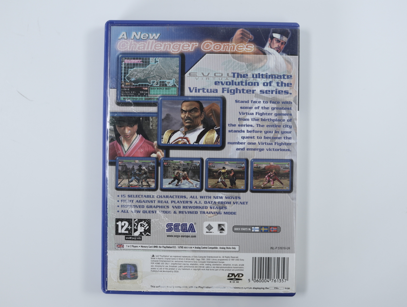 PlayStation 2 - Virtua Fighter 4: Evolution - Sega‑AM2 - productfoto 2