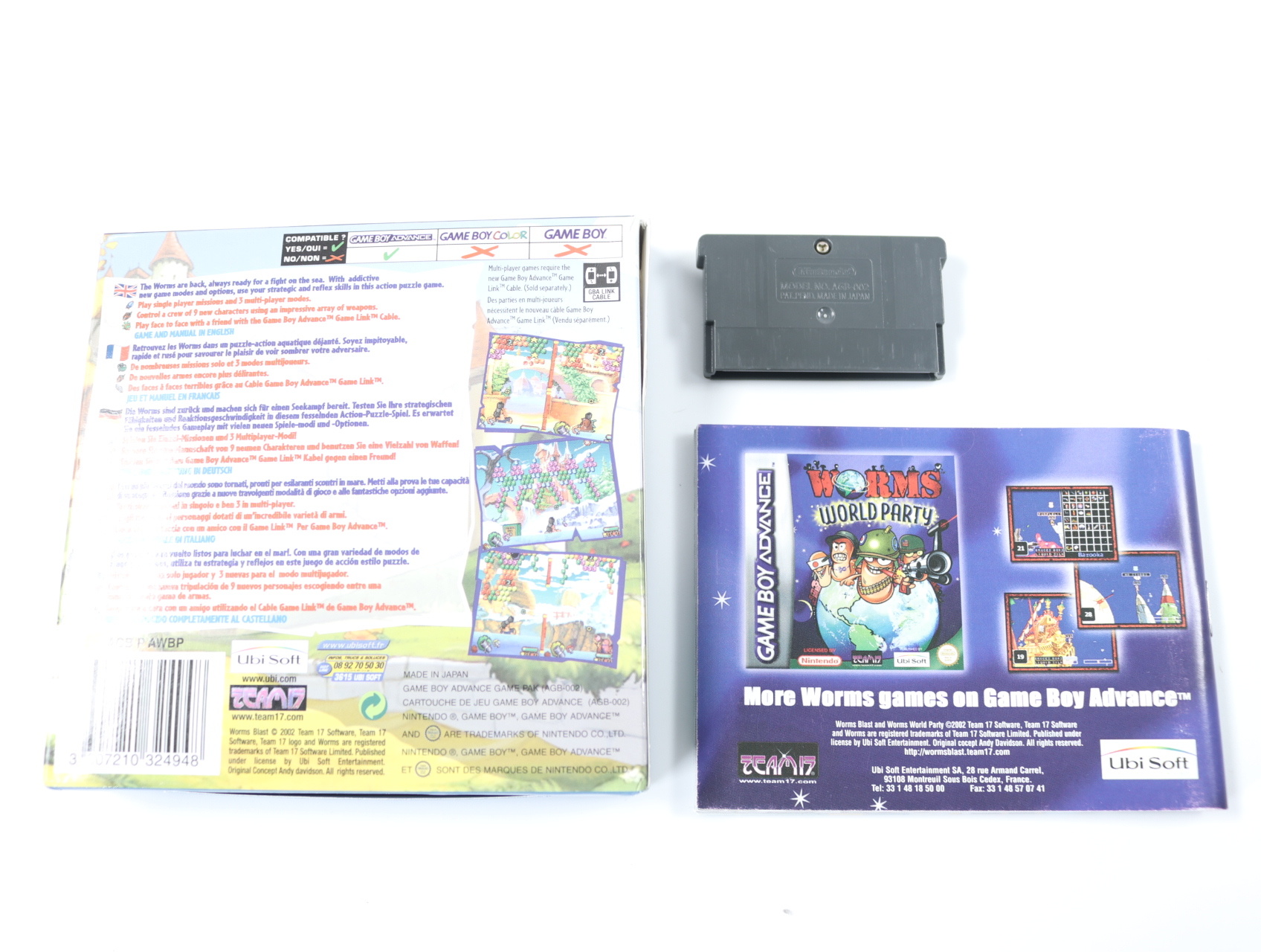 GameBoy Advance - Worms Blast - CIB - productfoto 2