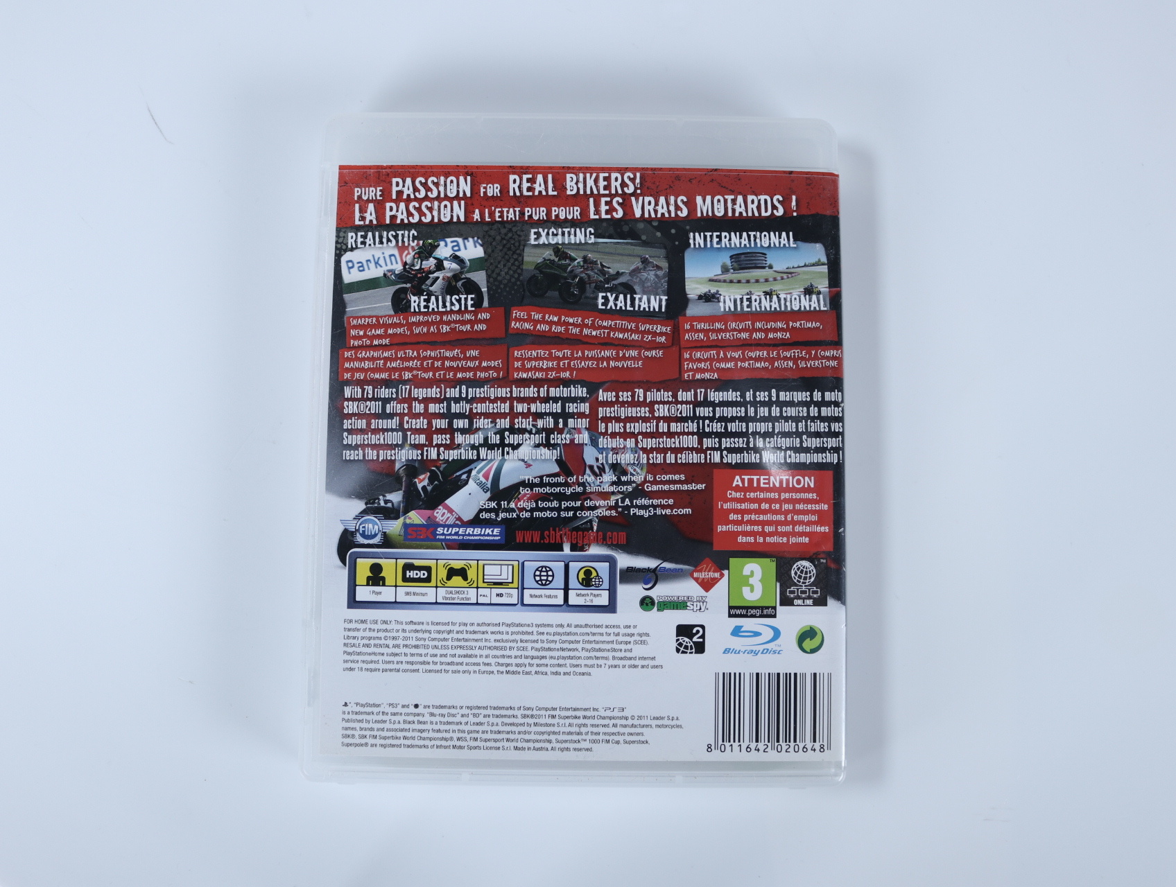 Playstation 3 - SBK 2011: Superbike World Championship - Milestone - productfoto 2