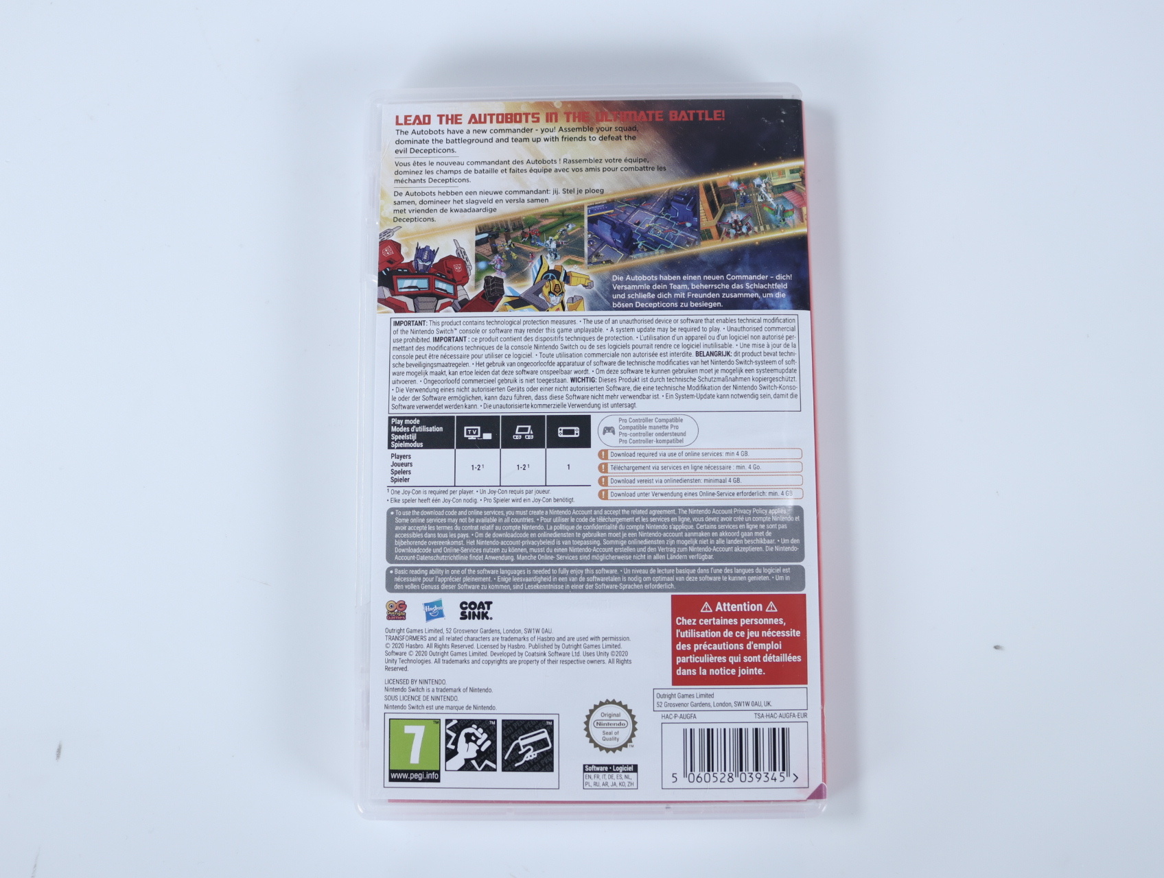 SWITCH - Transformers Battlegrounds - Coatsink - productfoto 2