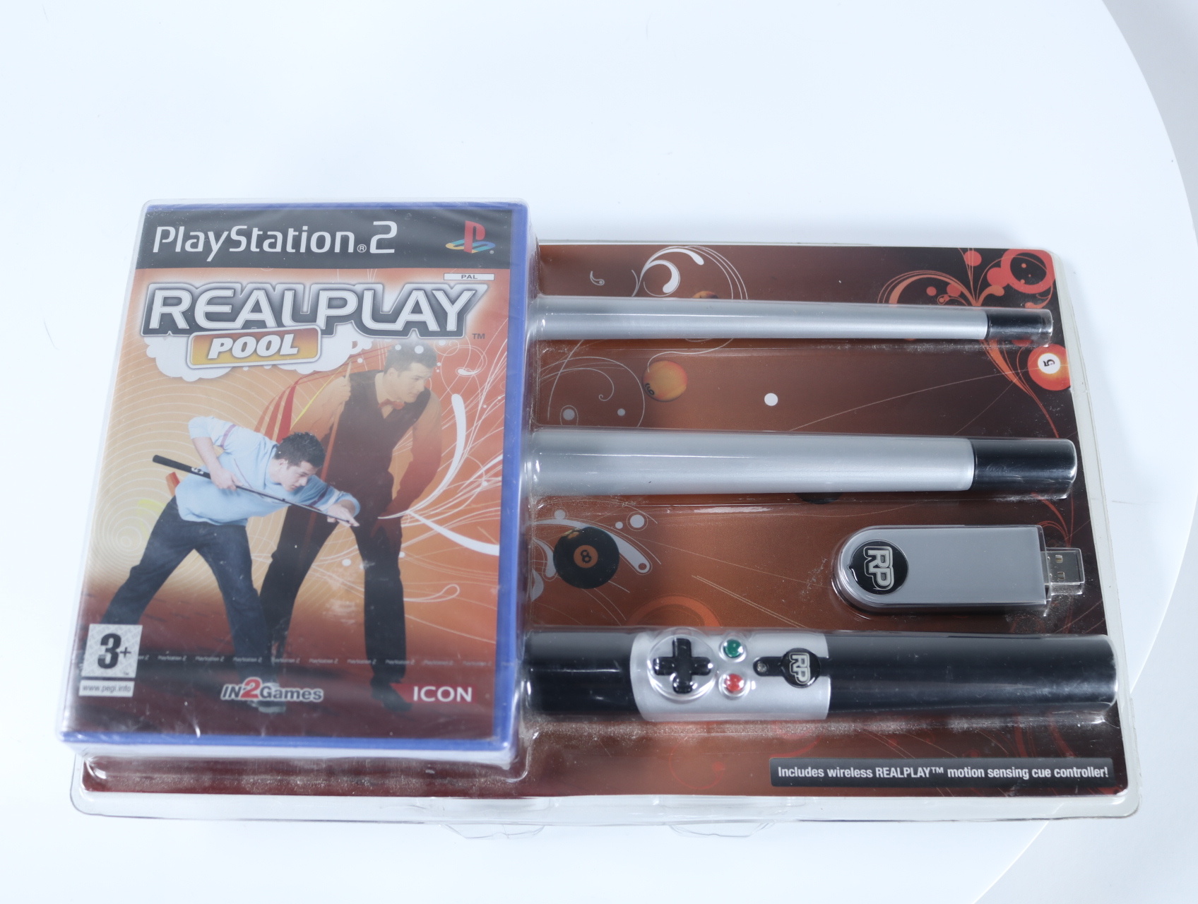 PlayStation 2 - Realplay Pool with Motion Sensing Cue Controller [New In Box]
