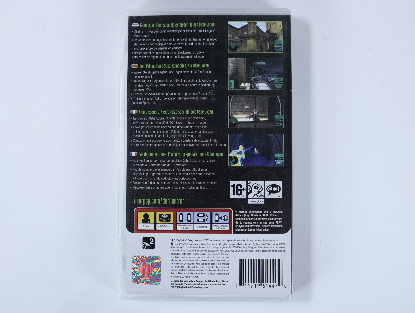 PSP - Syphon Filter: Dark Mirror - Bend Studio - productfoto 2