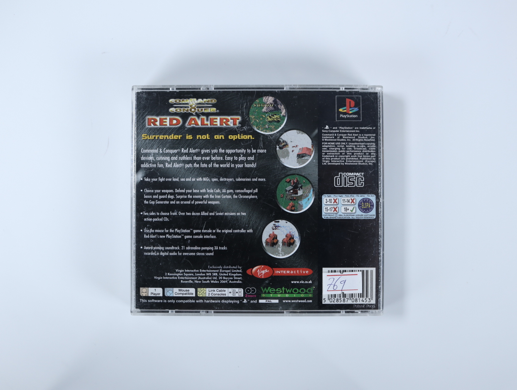 PlayStation 1 – Command & Conquer: Red Alert - productfoto 2