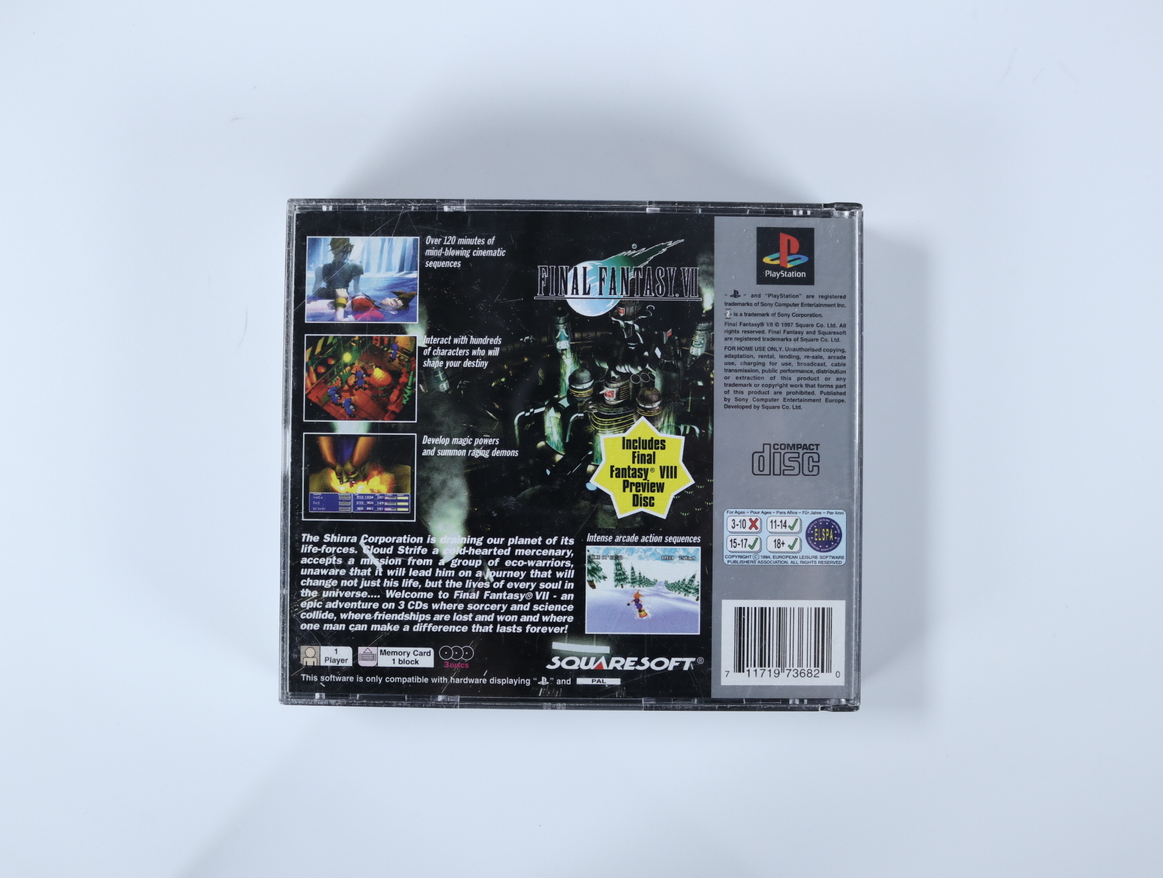 PlayStation 1 - Final Fantasy VII [Platinum] [No Manual] - productfoto 4