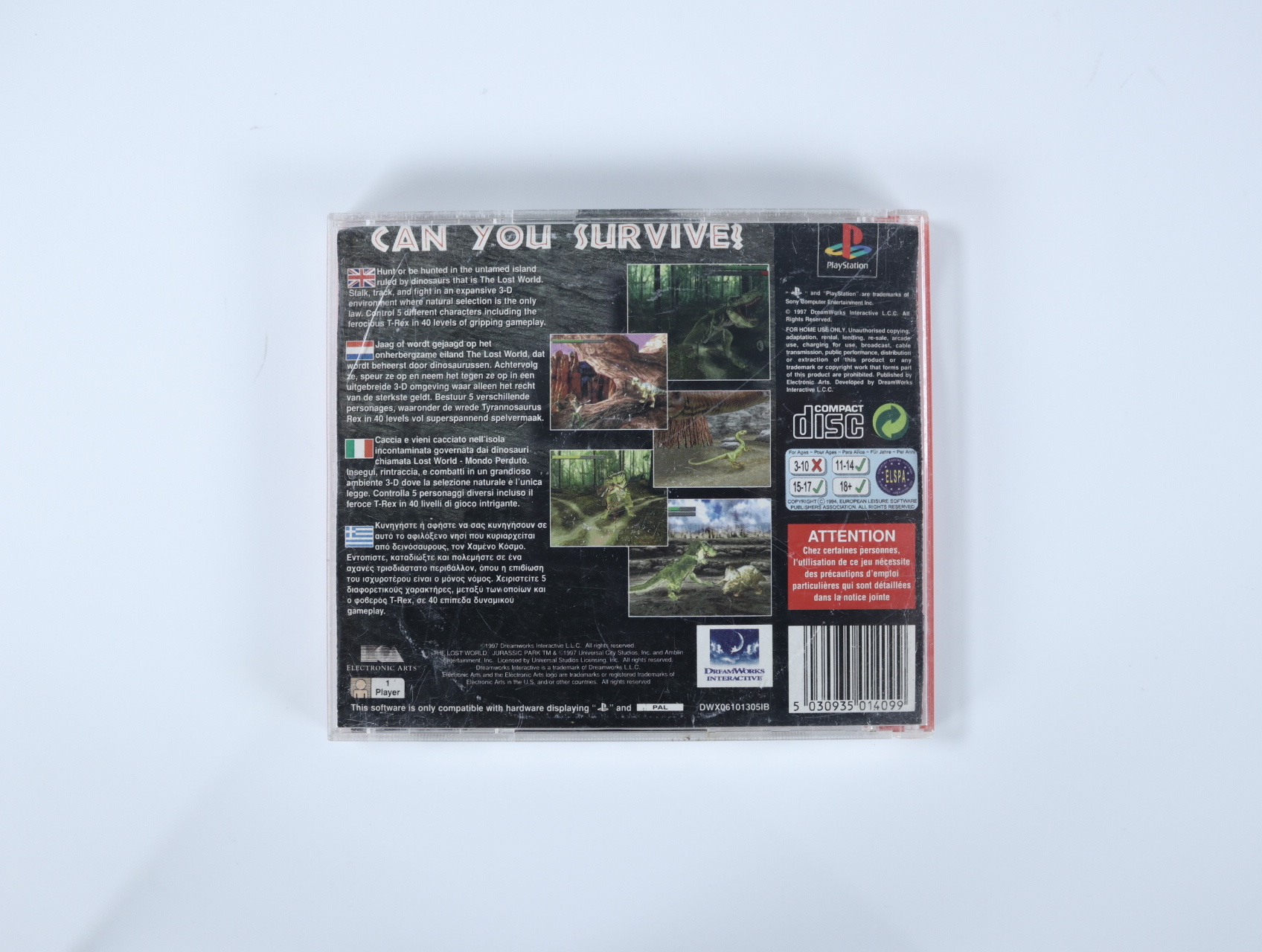 Playstation 1 - The Lost World: Jurassic Park - productfoto 2