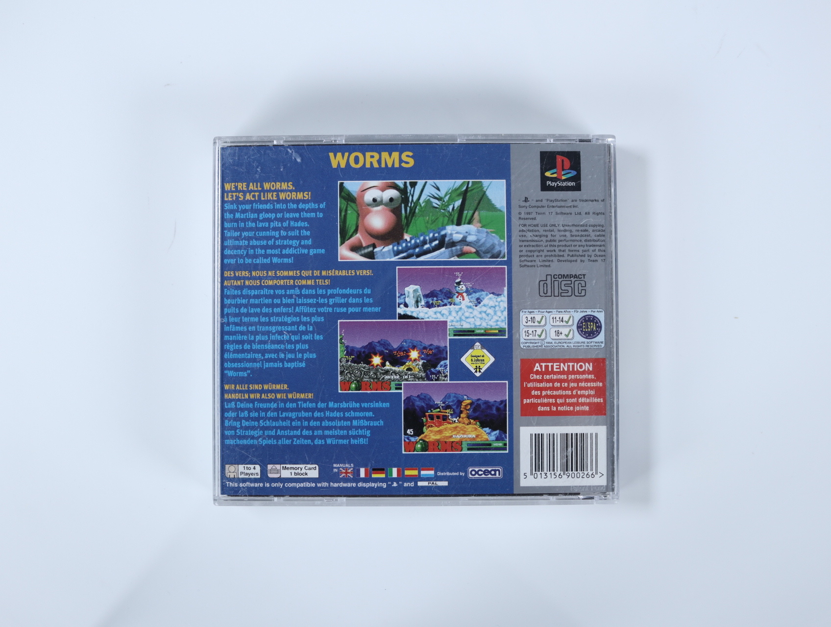 Playstation 1 - Worms [Platinum] - productfoto 2