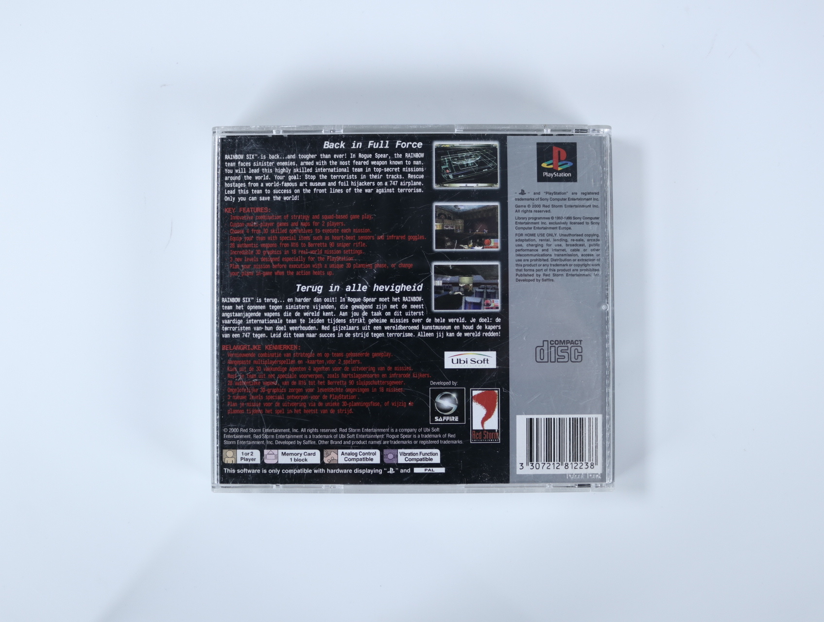 Playstation 1 - Rainbow Six: Rogue Spear [Platinum Hits] - productfoto 2