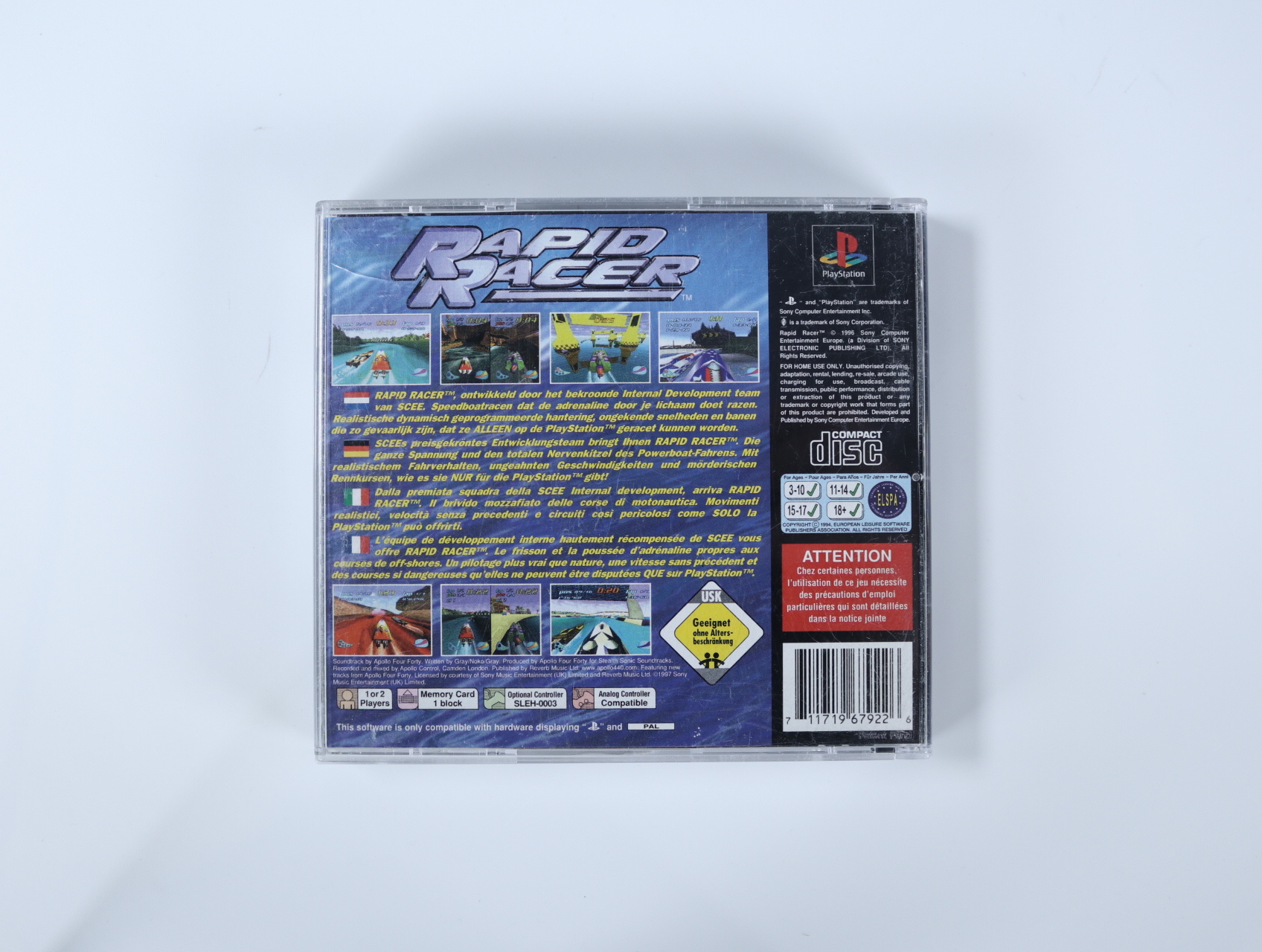 PlayStation 1 - Rapid Racer [No Manual] - Sony Computer Entertainment Europe - productfoto 2