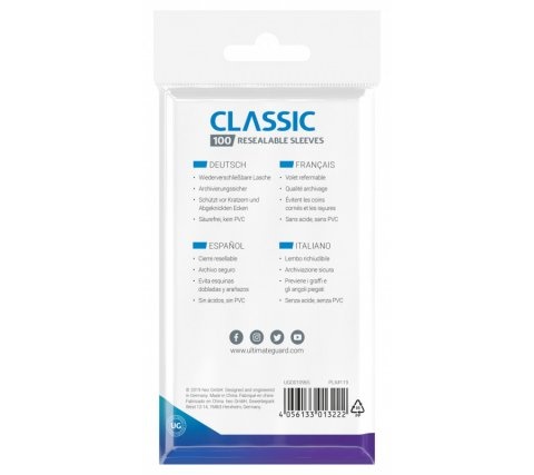 Resealable Sleeves Classic (100 pieces) - Ultimate Guard - productfoto 2