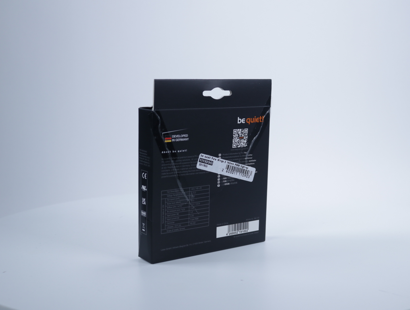 Pure Wings 3 PWM high-speed, Wit, 140mm - productfoto 2