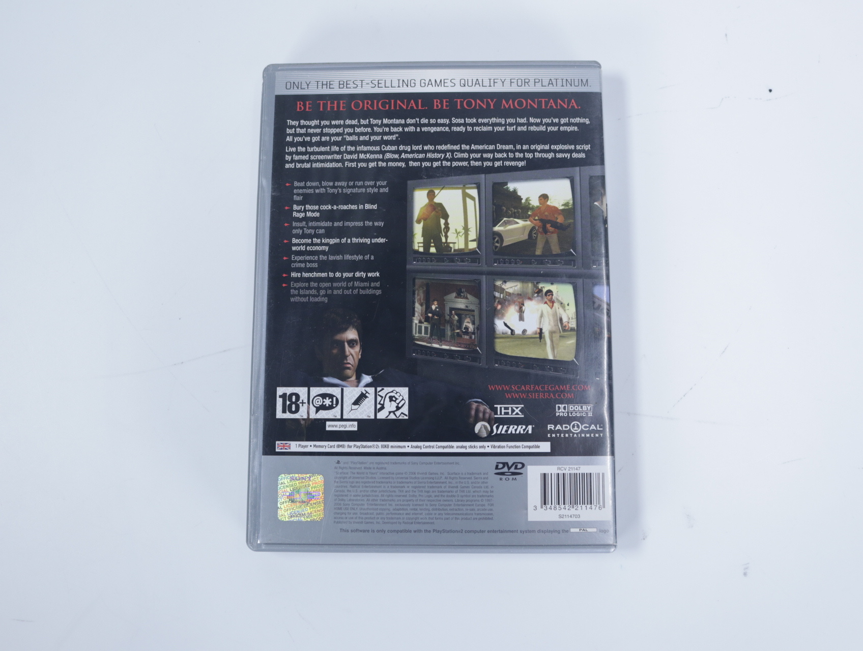 PlayStation 2 - Scarface: The World Is Yours [Platinum] - productfoto 2