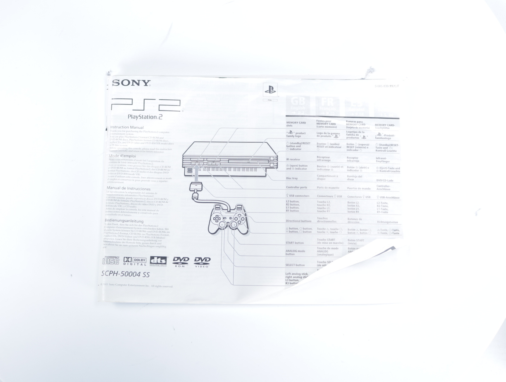 PlayStation 2 - Console Compleet Silver Prestige Line [SCPH-50004SS] - Sony Computer Entertainment - productfoto 9