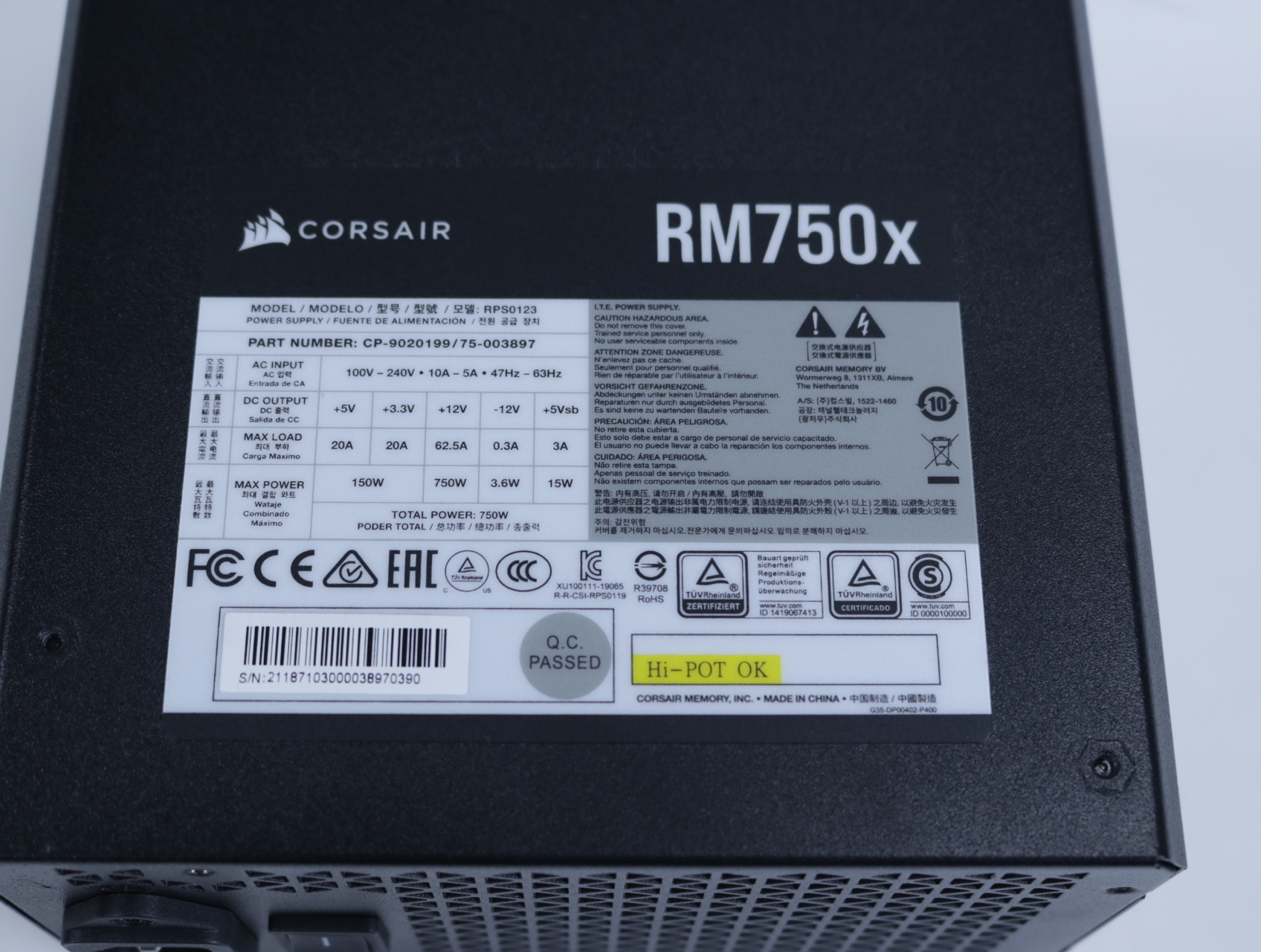 RM750X Voeding 750W [Tweedekansje] - productfoto 4