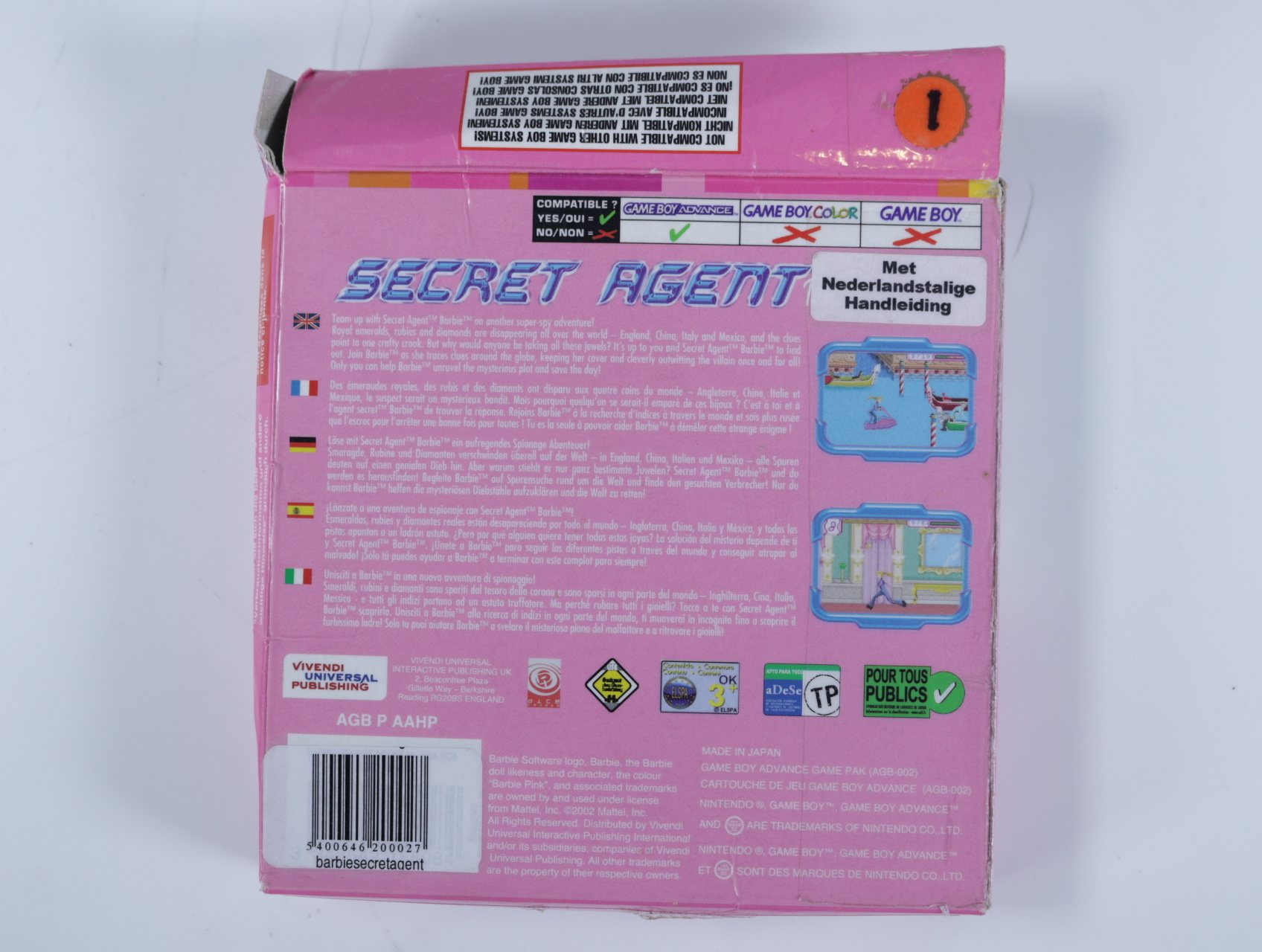 Gameboy Advance - Barbie Secret Agent Barbie - Digital Illusions Canada - productfoto 4