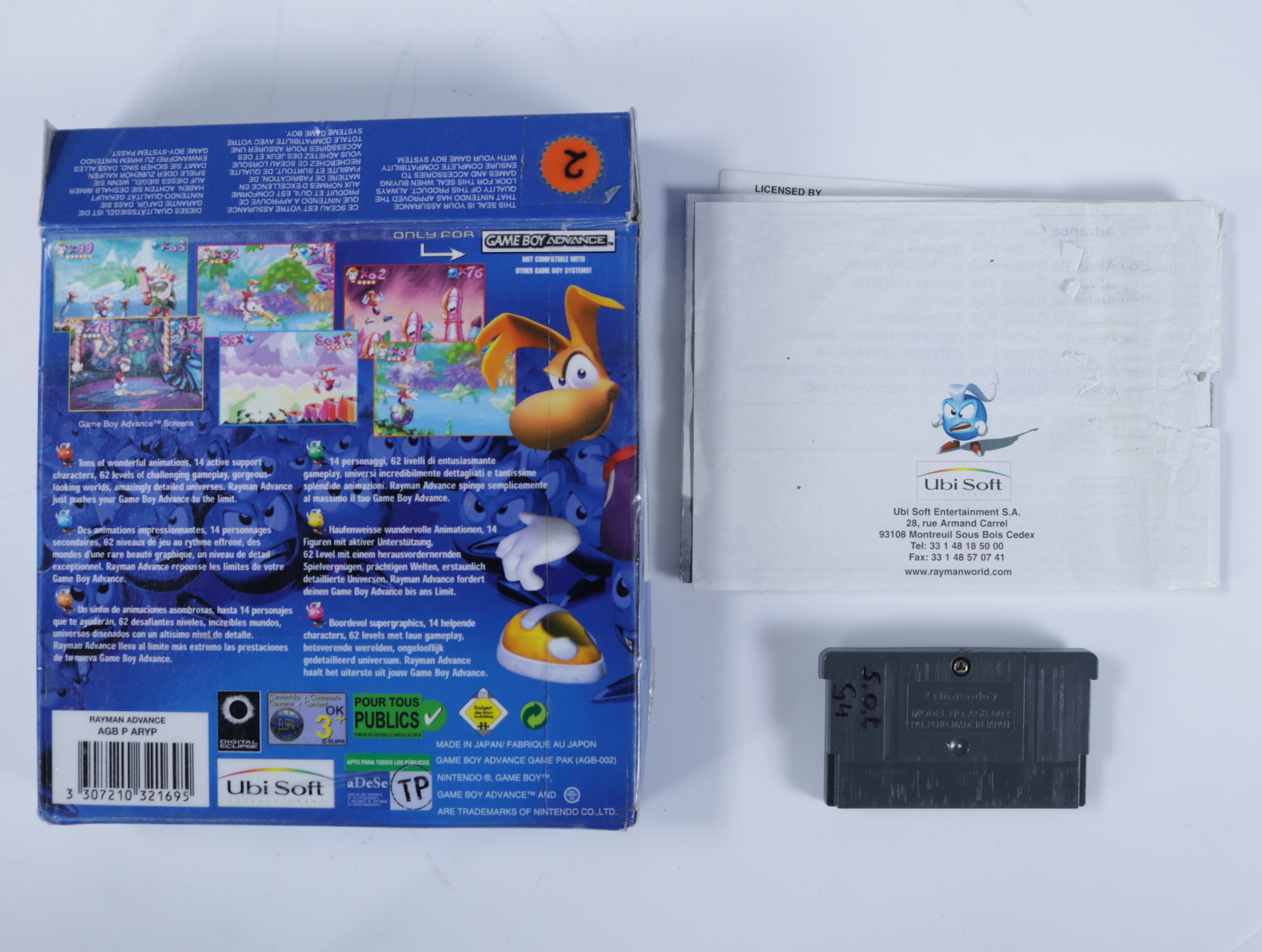 GAMEBOY Advance - Rayman Advance {Boxed CIB] - productfoto 2