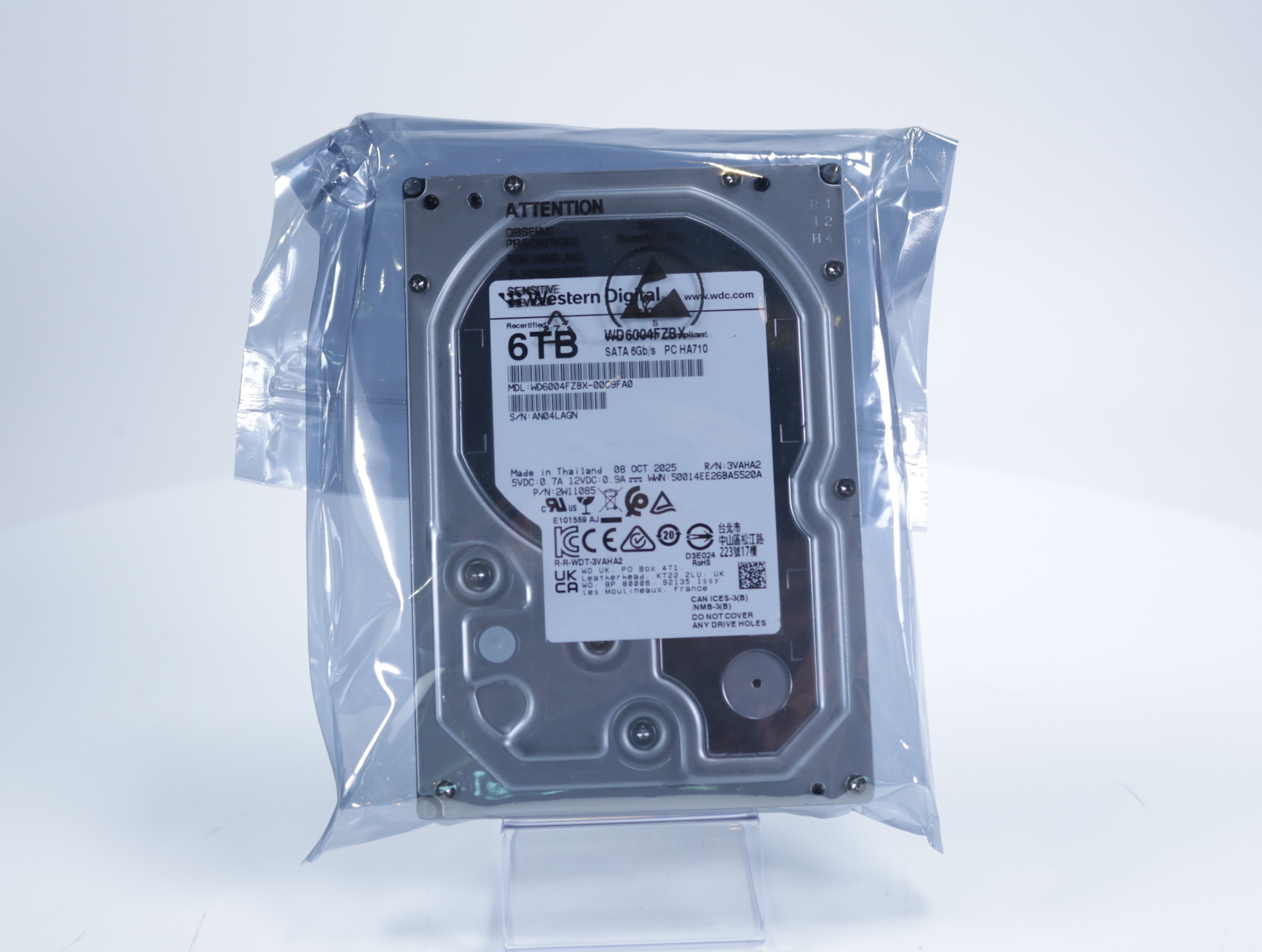 Black WD6004FZBX (2024) | 6TB | 256MB cache