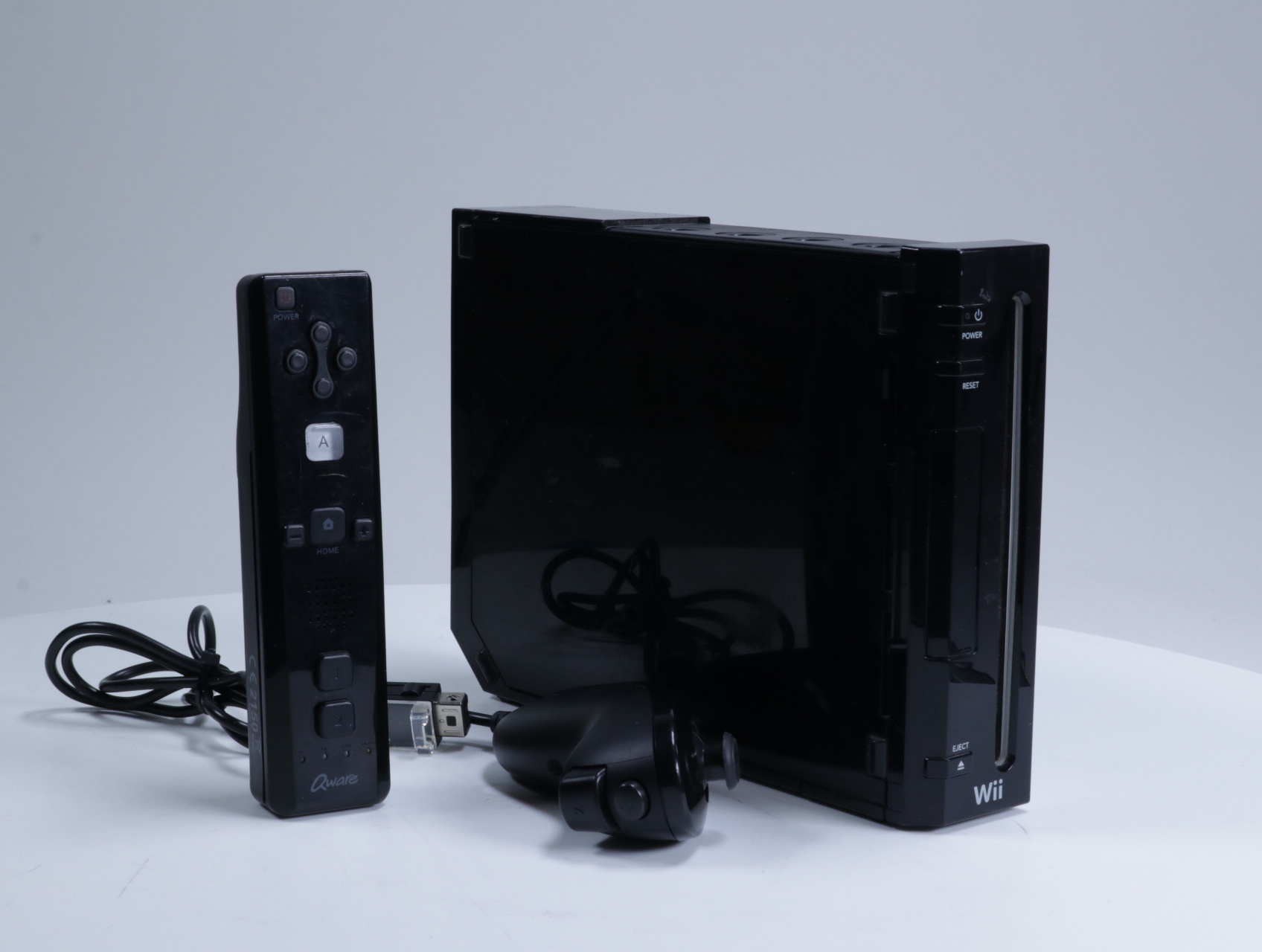 Wii - Console RVL-001 [Zwart / Memory Card Cover Ontbreekt]