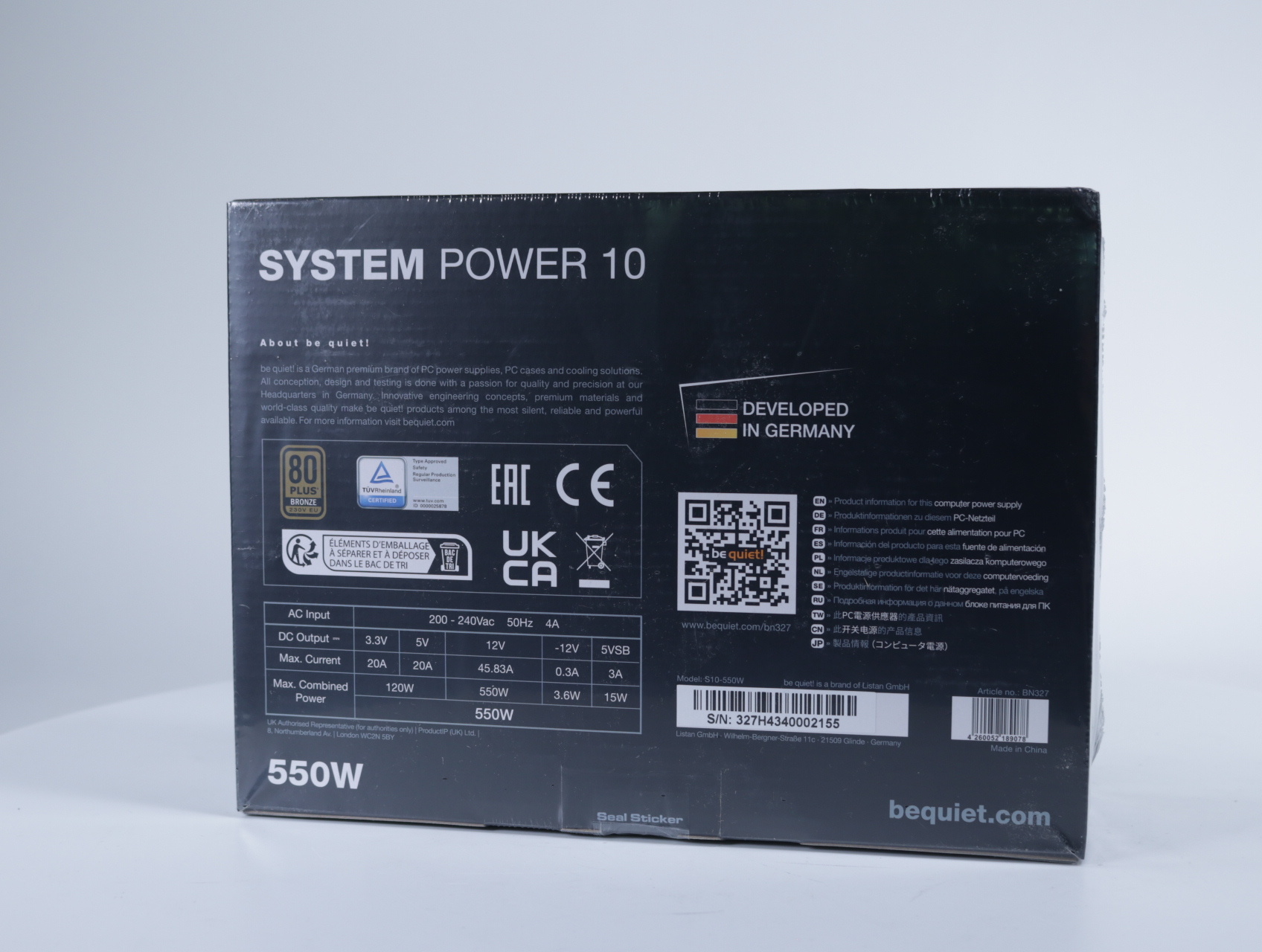 System Power 10 550W (Nieuw) - be quiet! - Nieuw - productfoto 2