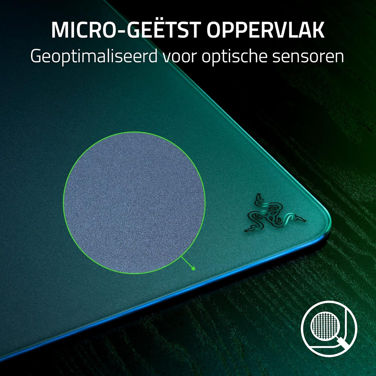 Atlas glazen muismat - Zwart - productfoto 3