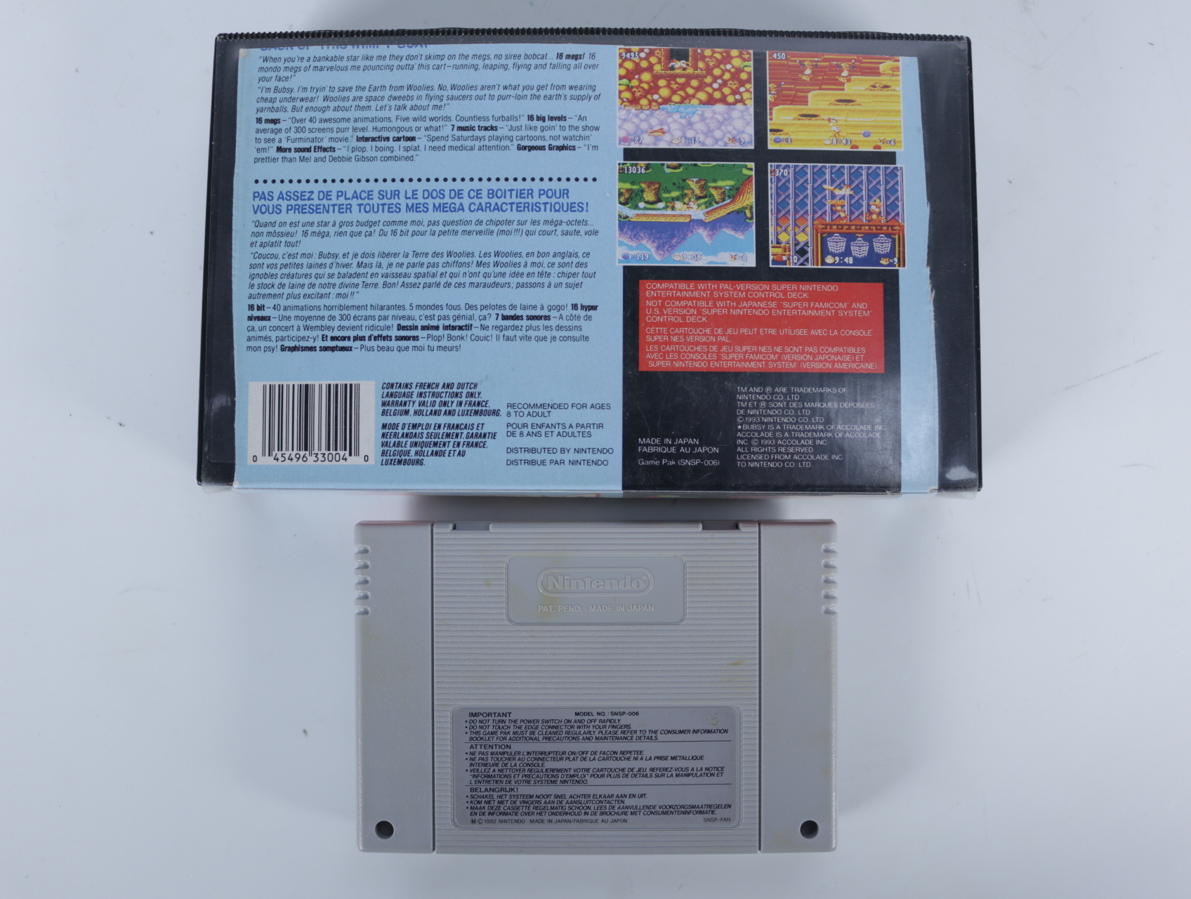 SNES - Bubsy - Plastic Boxed - productfoto 2