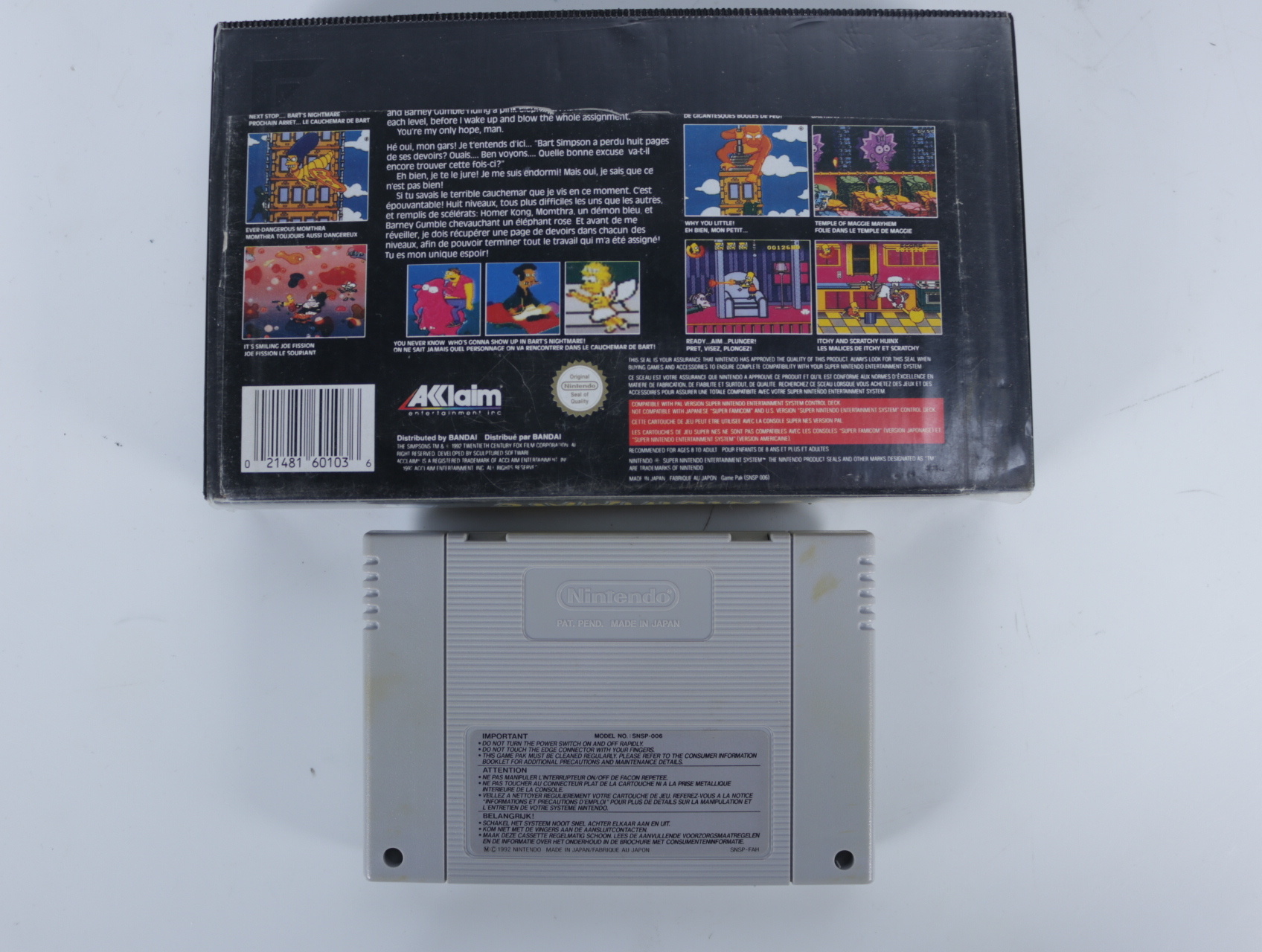 SNES - The SImpsons Bart's Nightmare - Plastic Boxed - productfoto 2