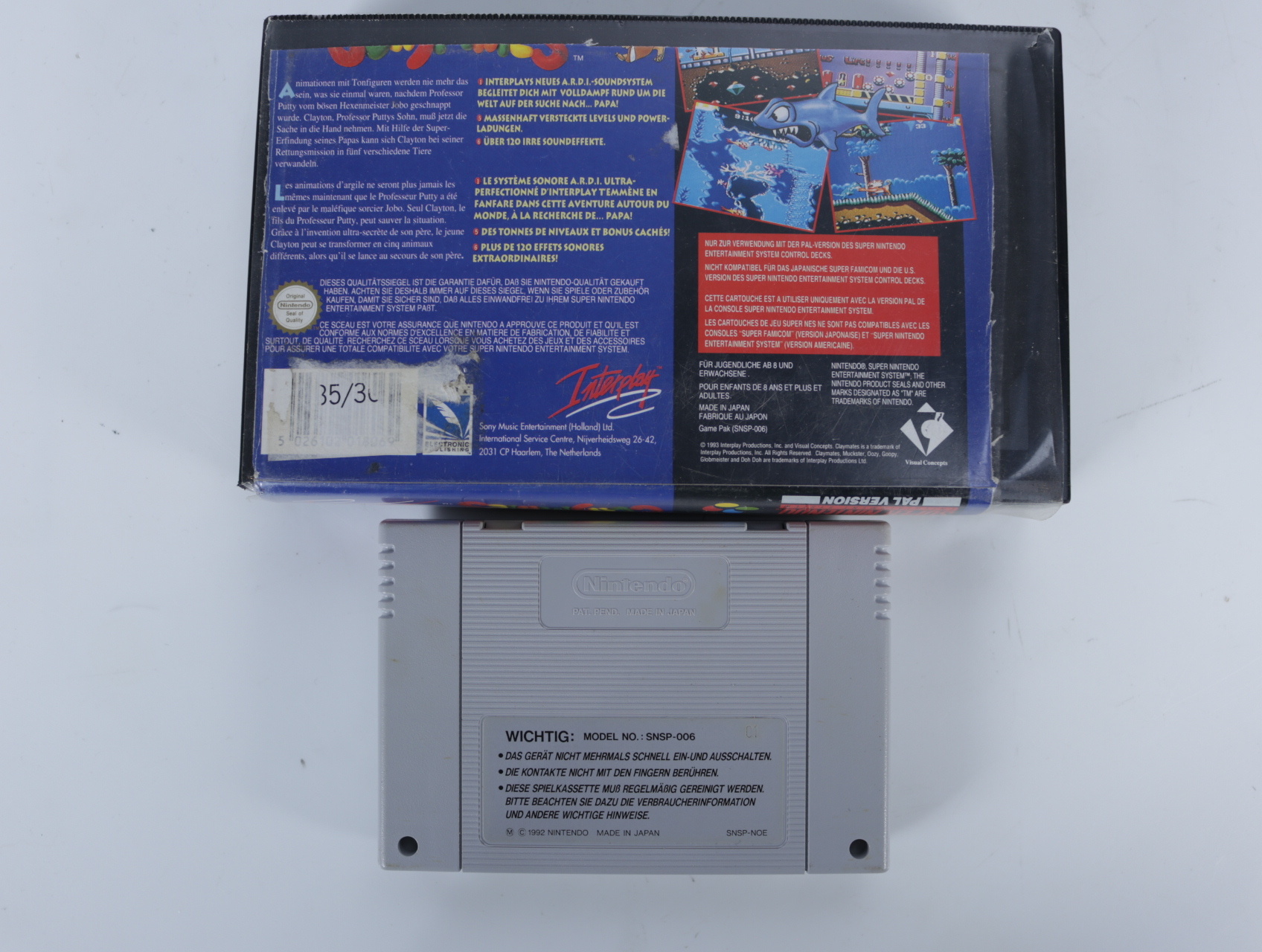 SNES - Claymates - Plastic Boxed - productfoto 2