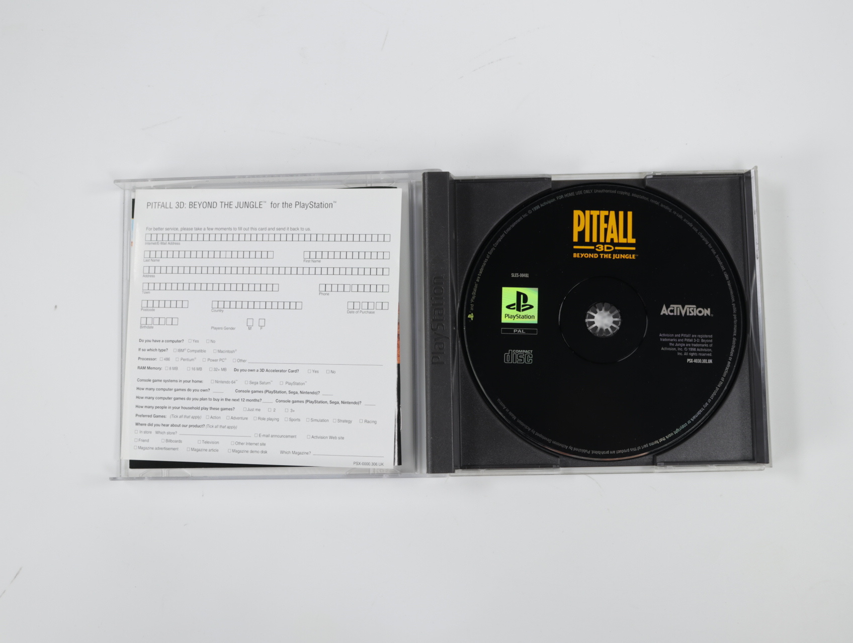 Playstation 1 - Pitfall 3D: Beyond the jungle - productfoto 3