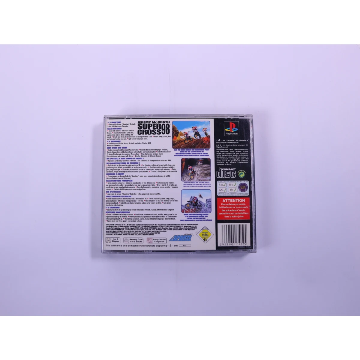 PlayStation 1 - Jeremy McGrath Supercross '98 - productfoto 3