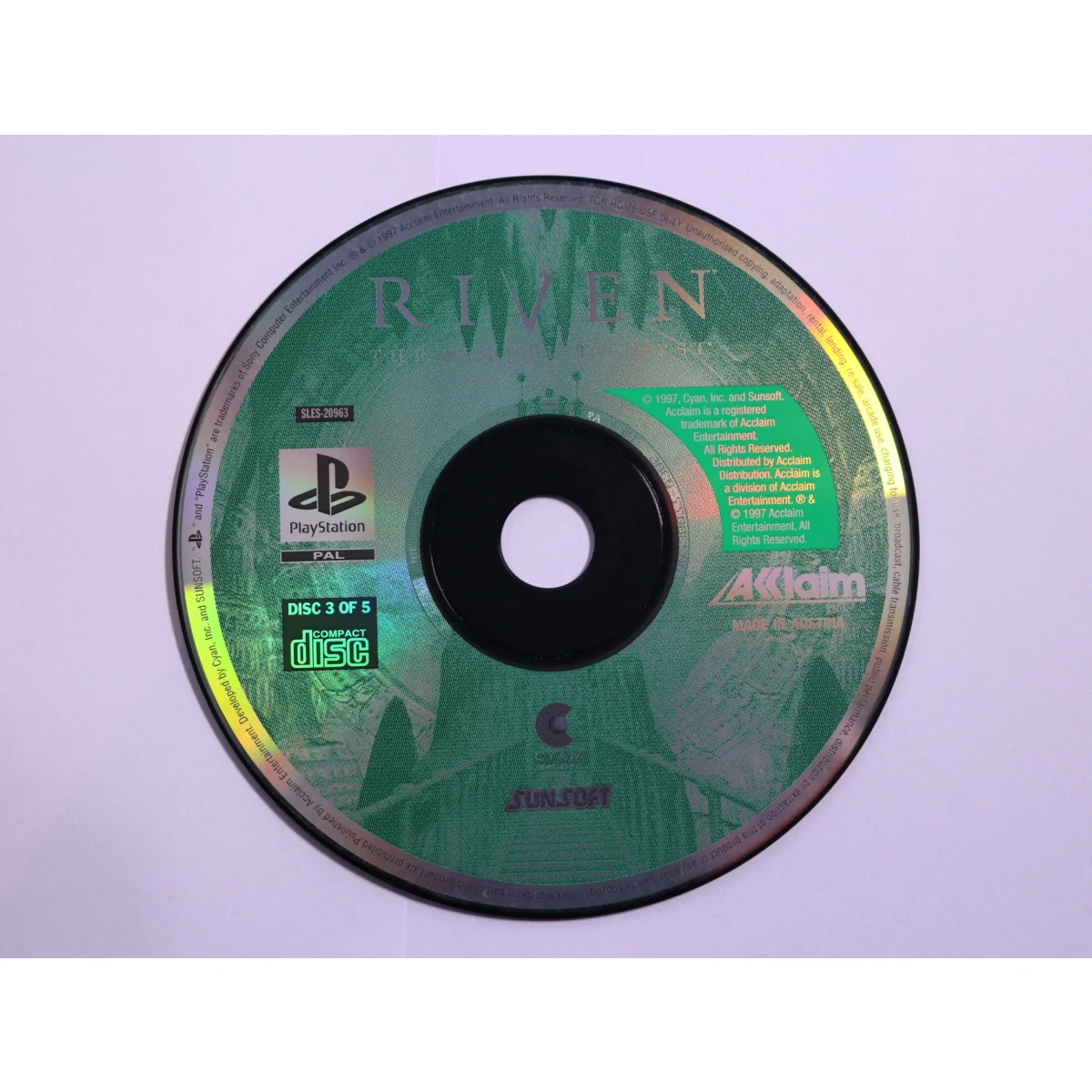 PlayStation 1 - Riven: The Sequel to Myst [All Disc] [Geen Boekje] - Cyan Worlds - productfoto 5