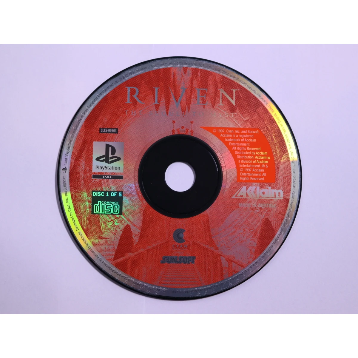 PlayStation 1 - Riven: The Sequel to Myst [All Disc] [Geen Boekje] - Cyan Worlds - productfoto 3