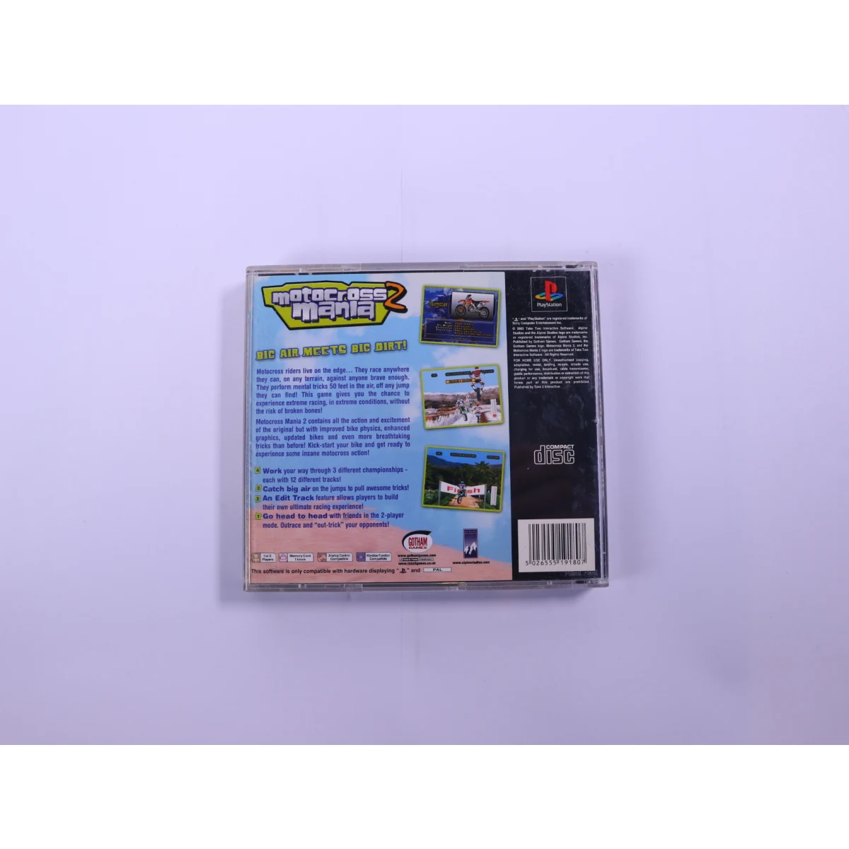 PlayStation 1 - Motocross Mania 2 - Gotham Games - productfoto 2