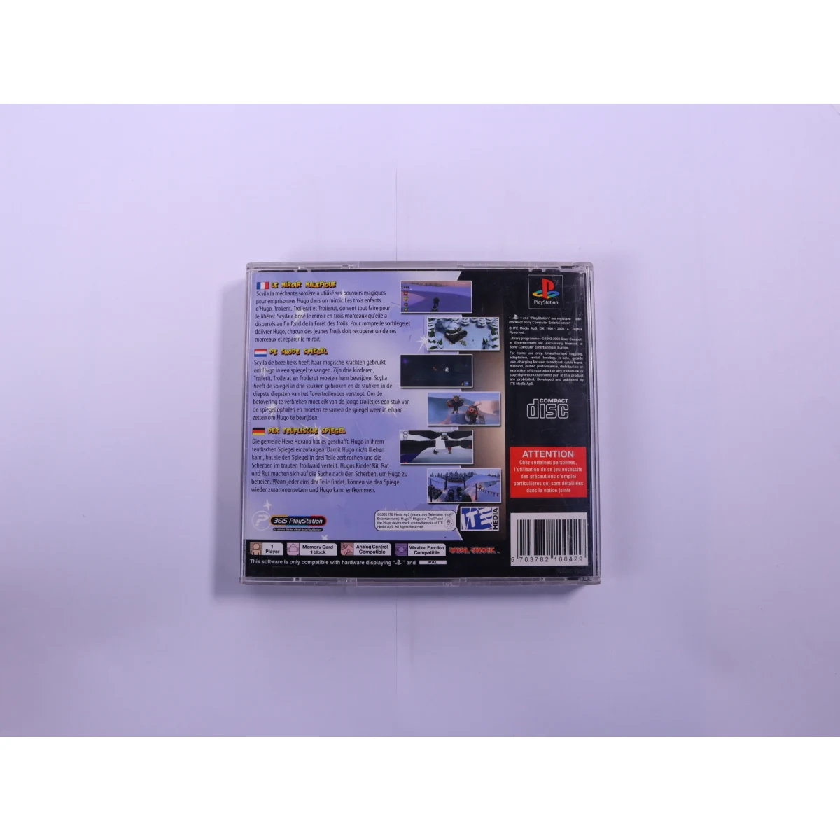 PlayStation 1 - Hugo: The Evil Mirror - productfoto 2