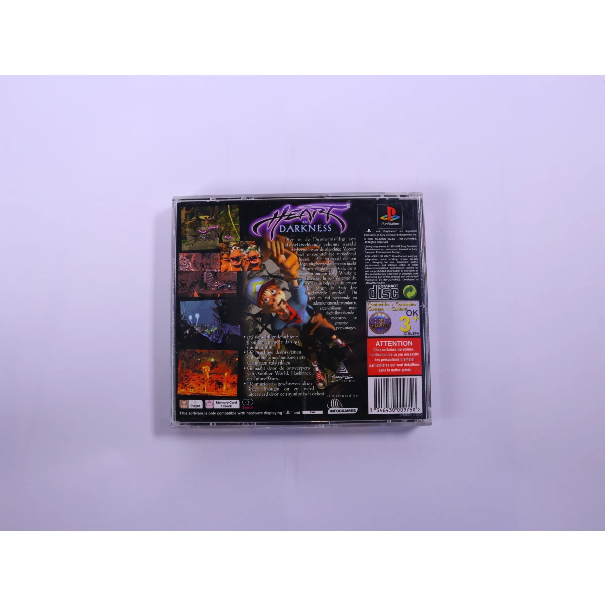 PlayStation 1 - Heart of Darkness [No Manual] - productfoto 2