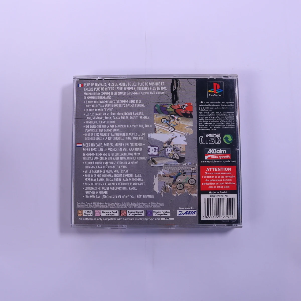 PlayStation 1 - Dave Mirra Freestyle BMX: Maximum Remix - productfoto 2