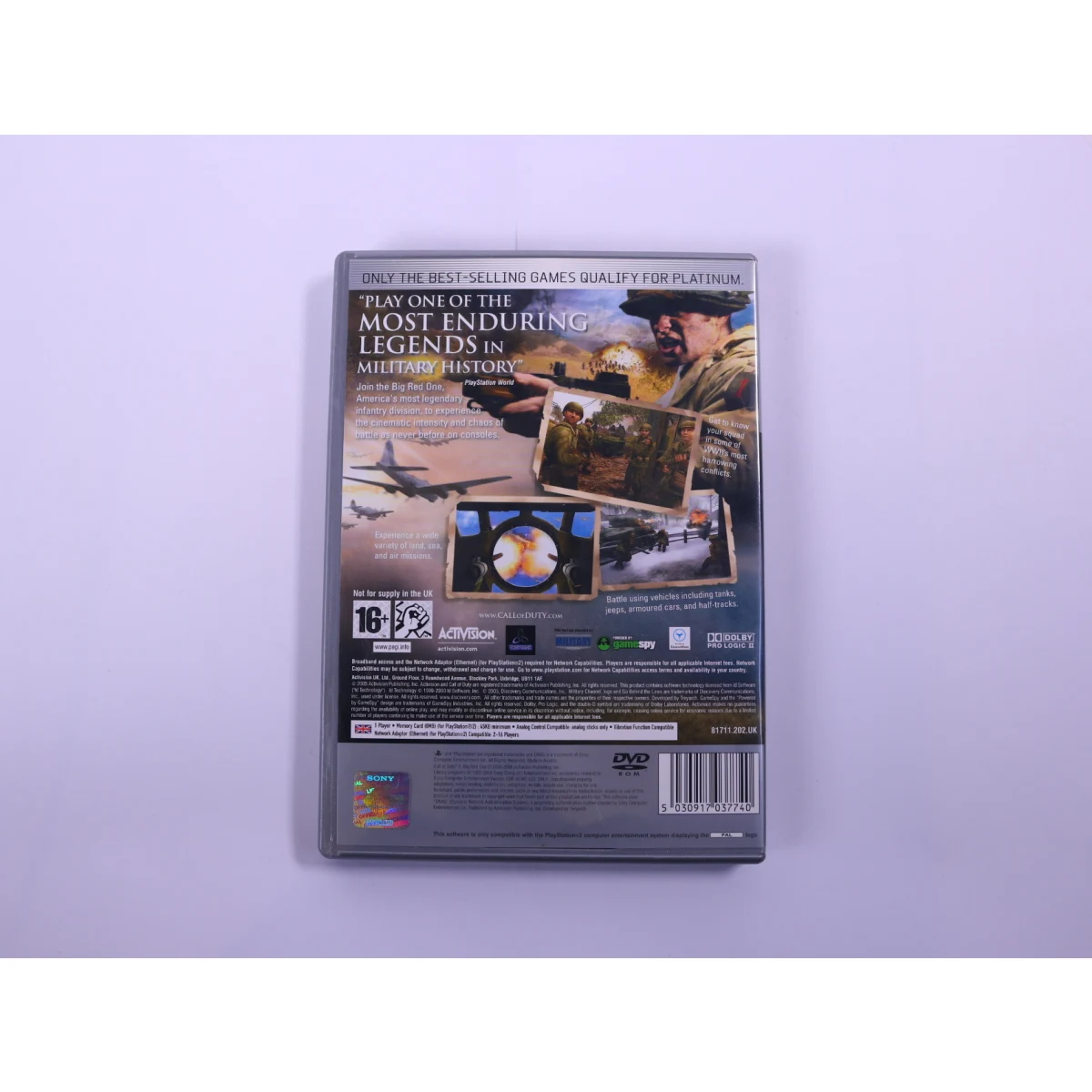 PlayStation 2 - Call of Duty 2: Big Red One [Platinum] - productfoto 2