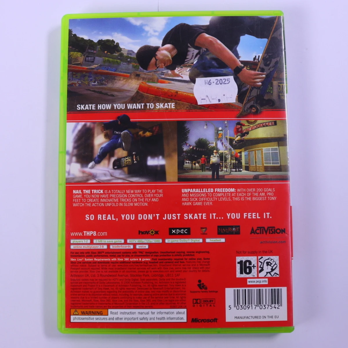 Xbox 360 - Tony Hawk's Project 8 - productfoto 2