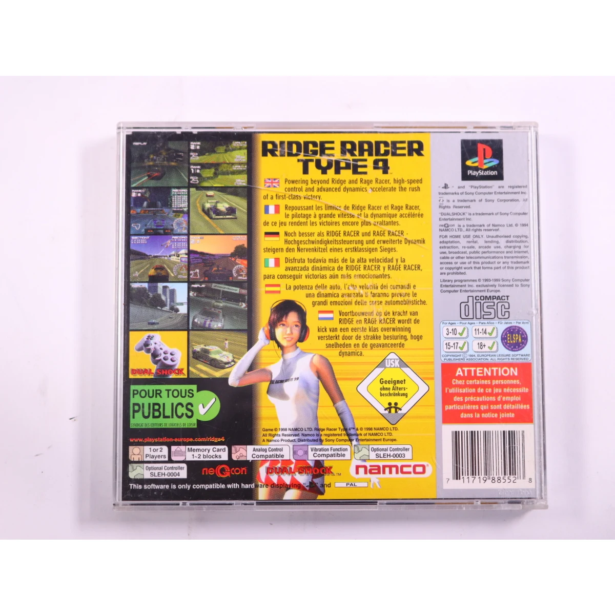 PlayStation 1 - Ridge Racer Type 4 [Platinum] - productfoto 3