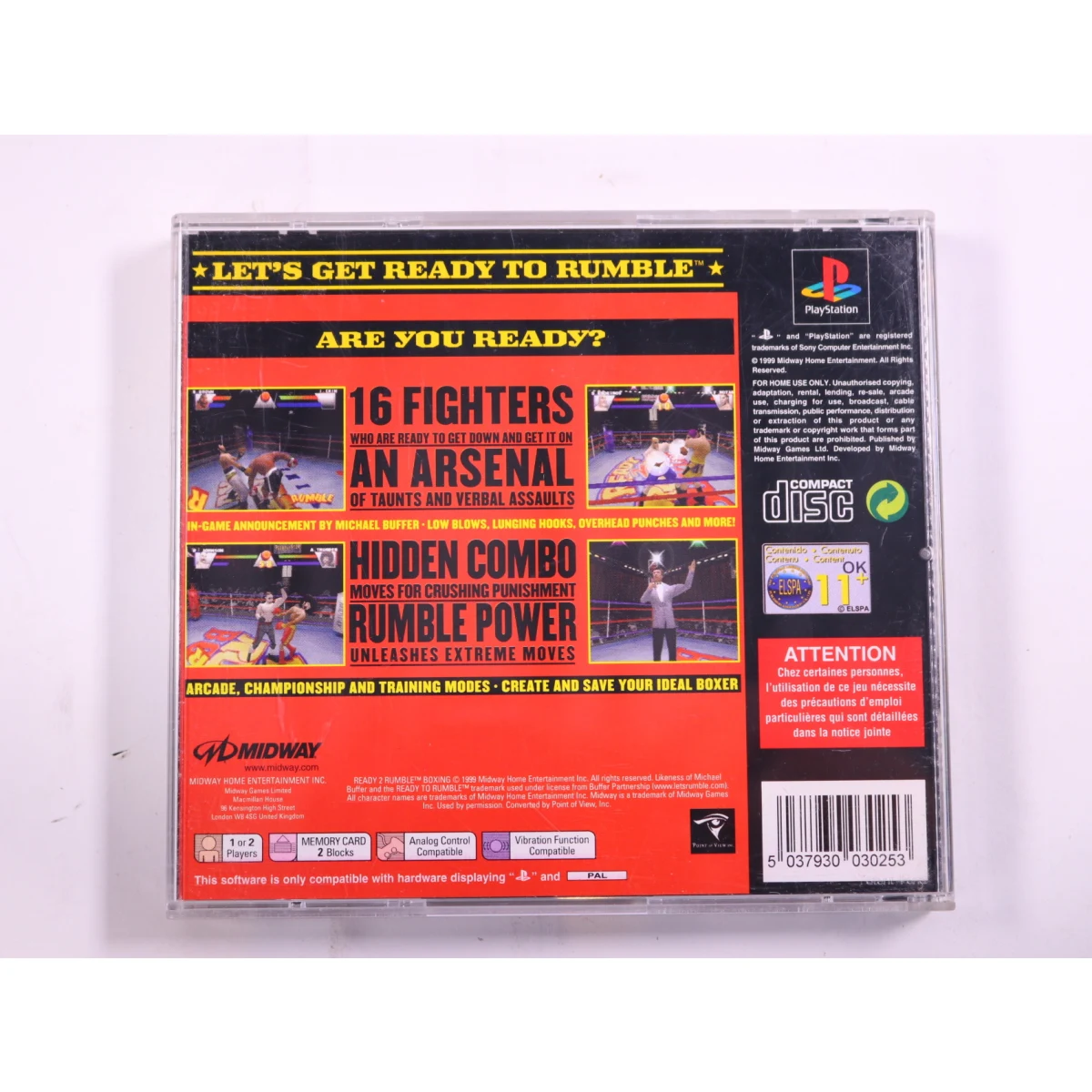 PlayStation 1 - Ready 2 Rumble Boxing - productfoto 3