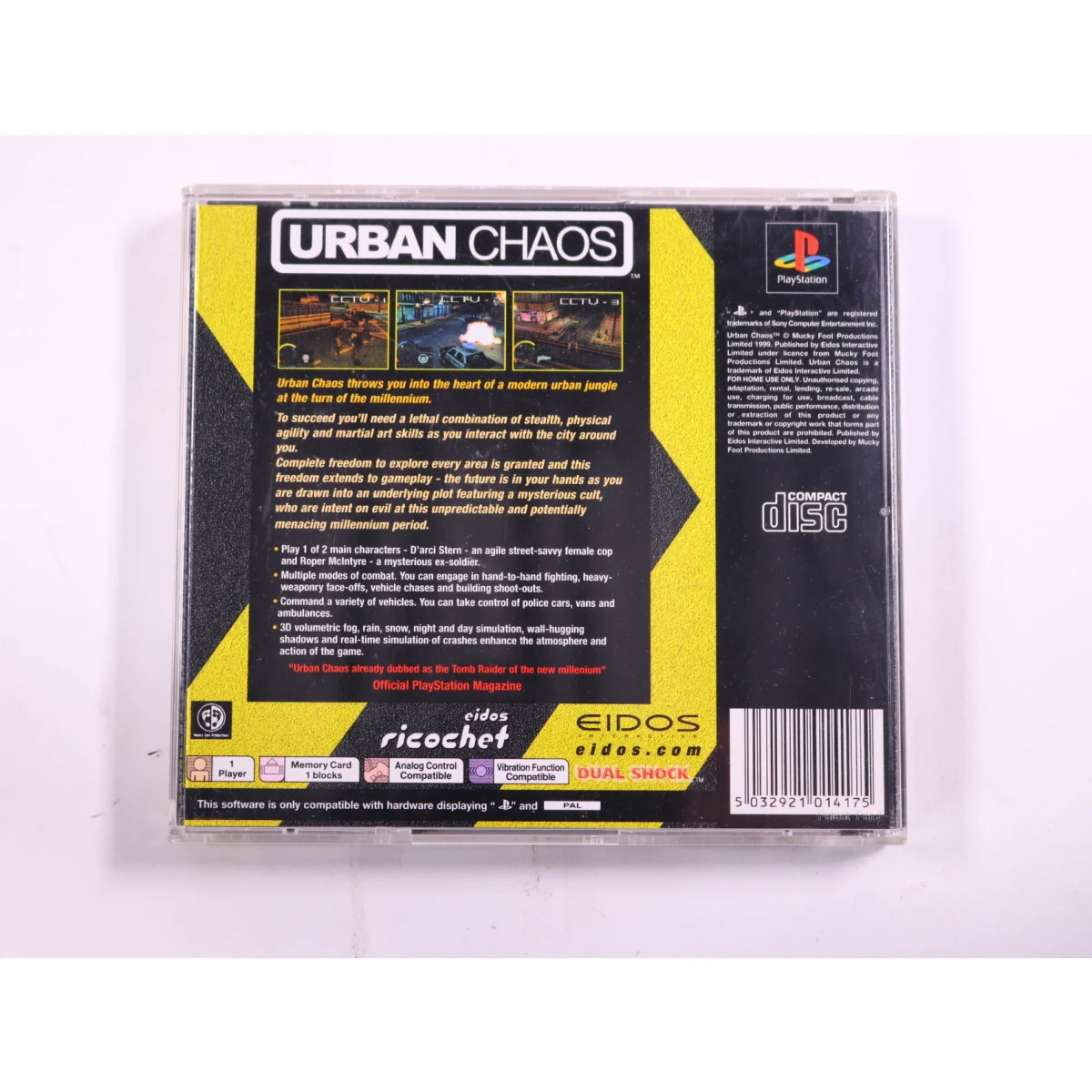 PlayStation 1 - Urban Chaos - productfoto 3
