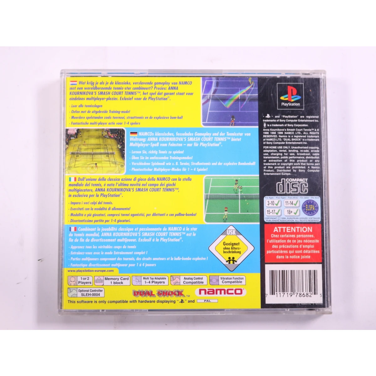 PlayStation 1 - Anna Kournikova's Smash Court Tennis - productfoto 3